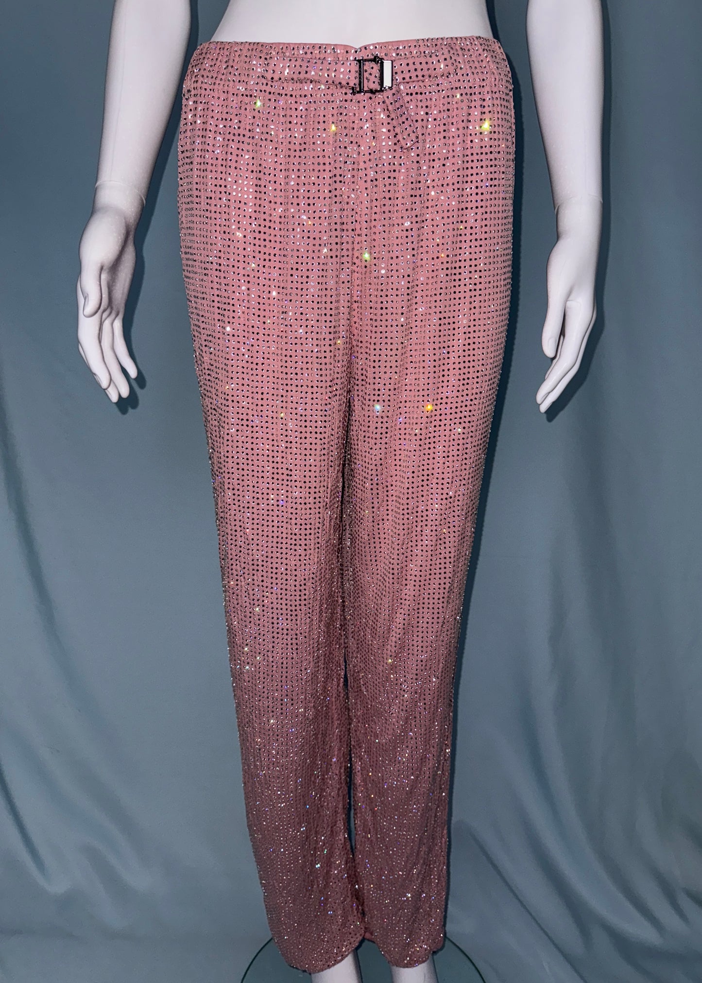 Gucci Spring 2000 Runway Pink Swarovski Crystal Embellished Pants
