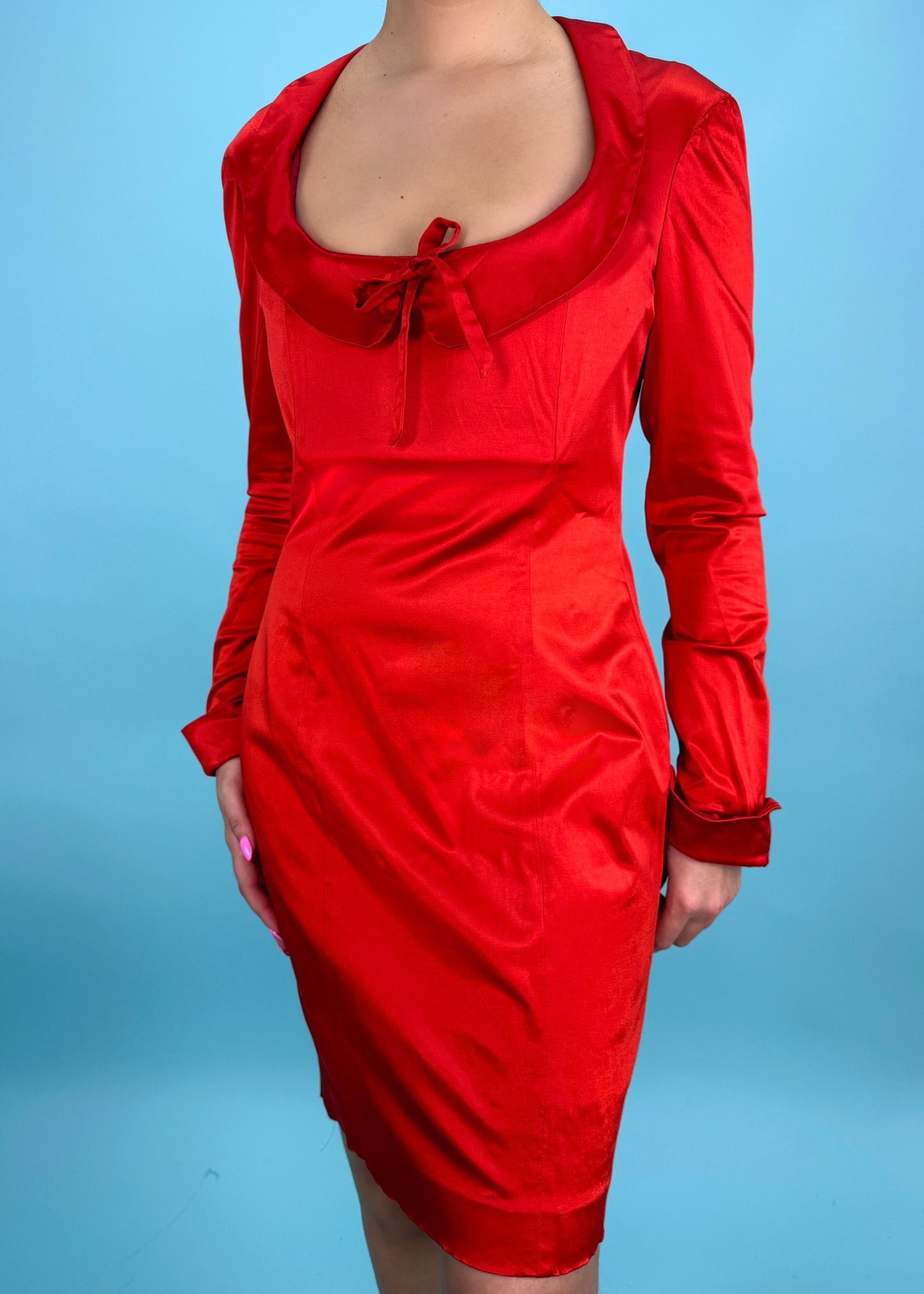 Vivienne Westwood Red Corseted Bow Dress