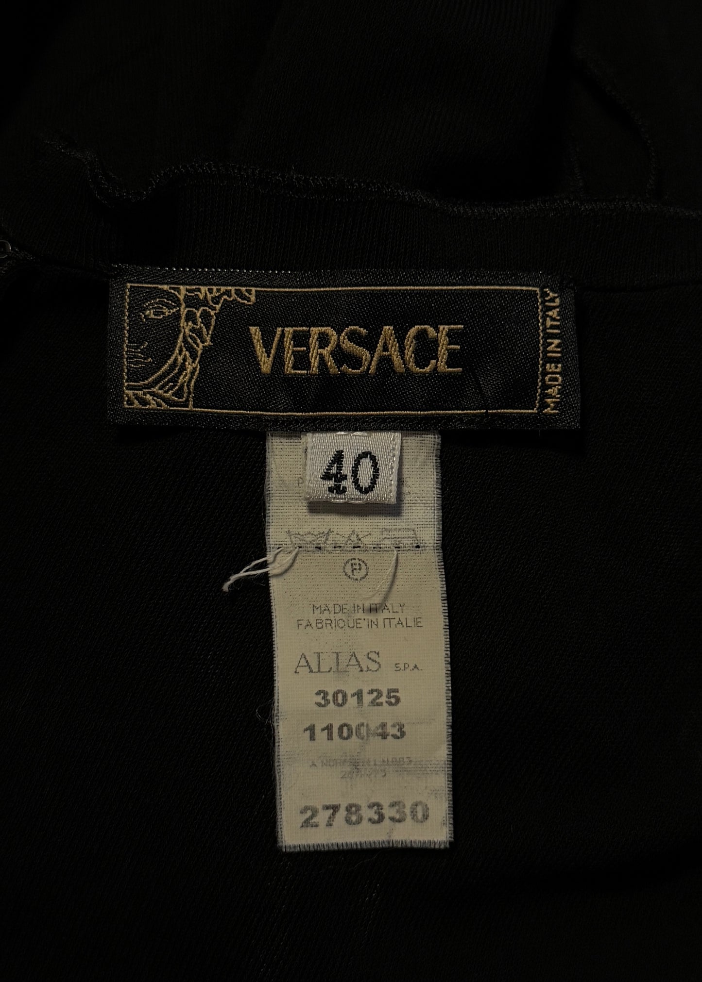 Versace Black Ruffle Dress