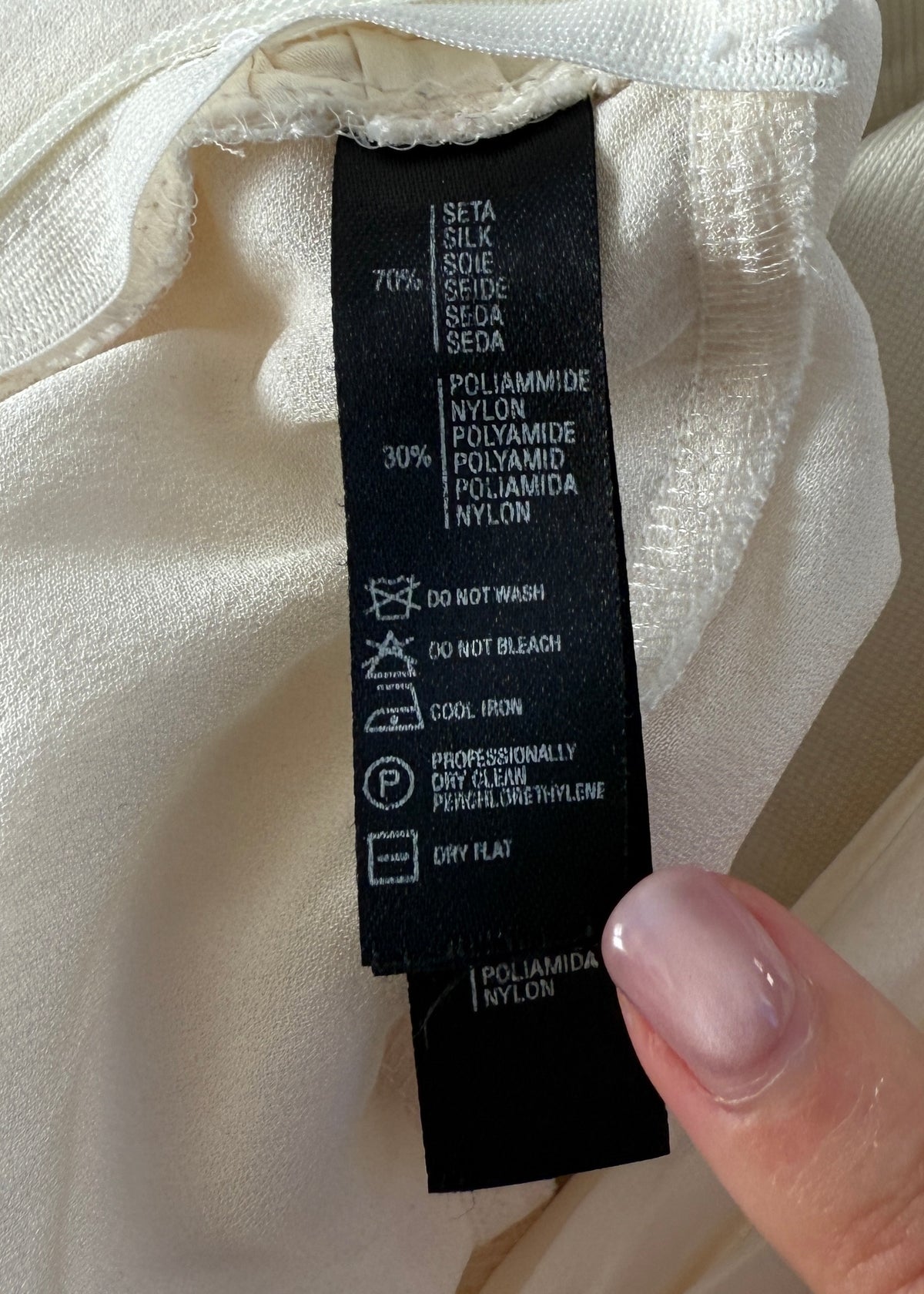 La Perla Ivory White Silk & Lace Draped Gown