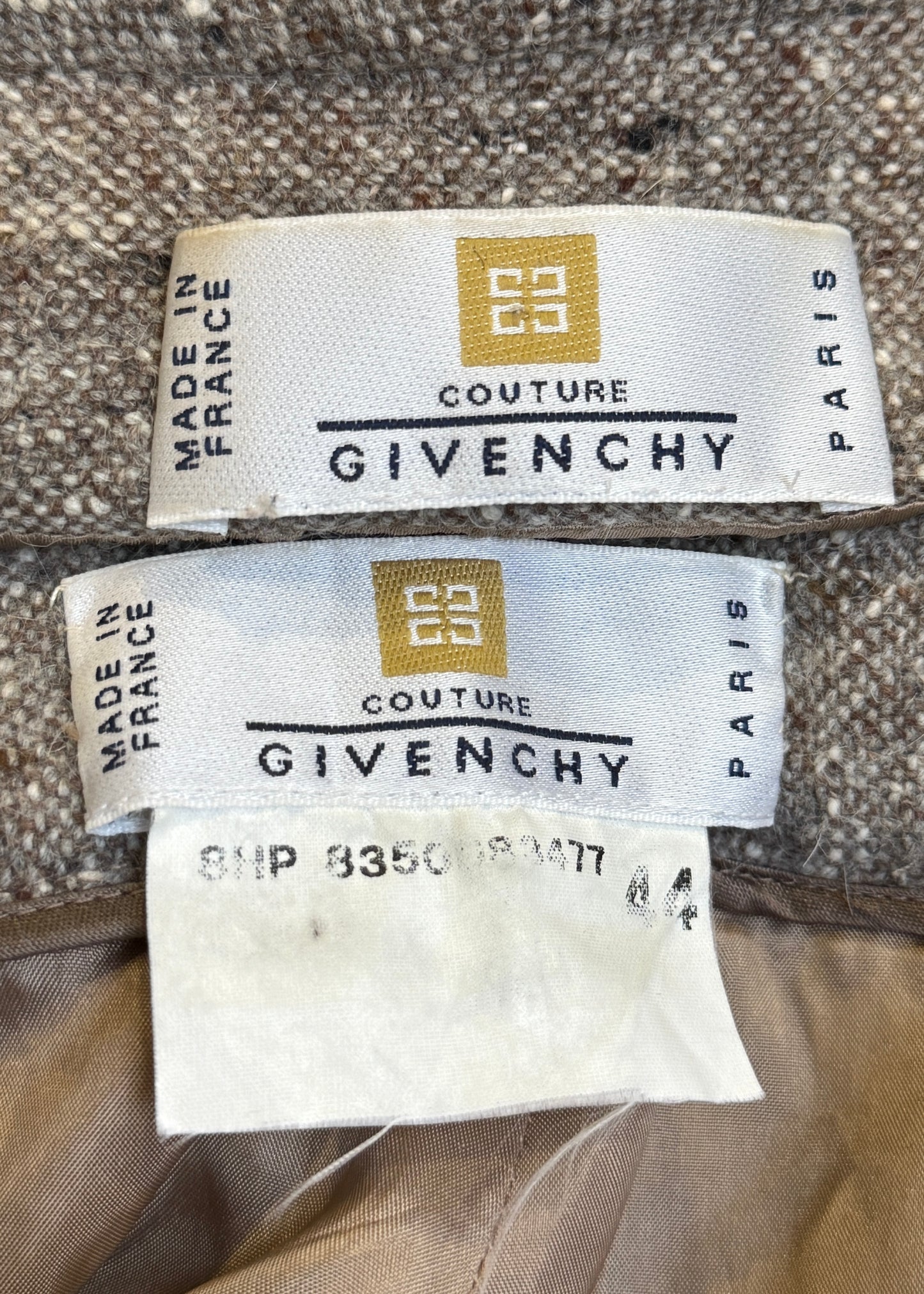 Givenchy by Alexander McQueen Fall 1998 Fur Trim Jacket & Pant Suit Set