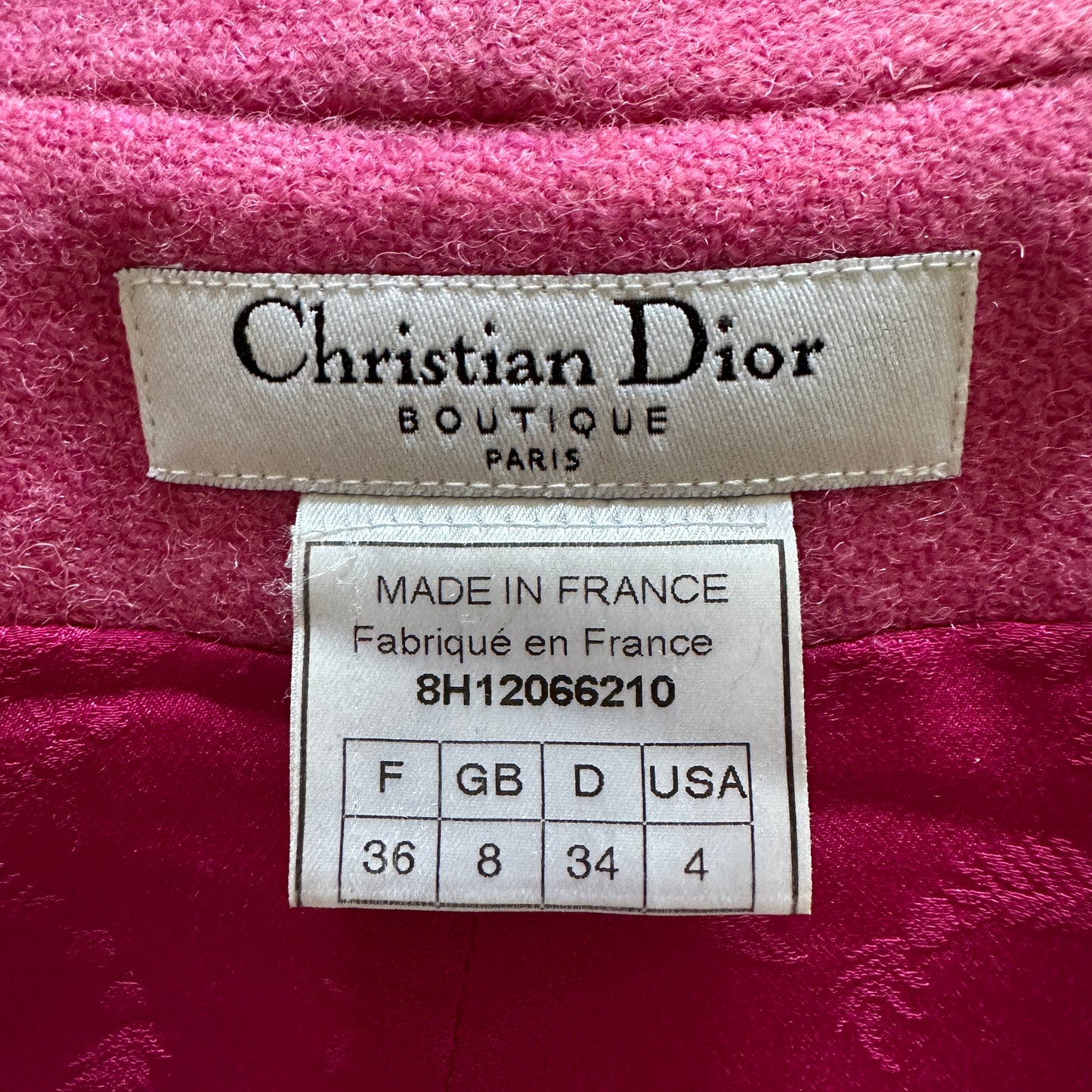 Dior Fall 1998 Runway Pink Fur Trim Jacket