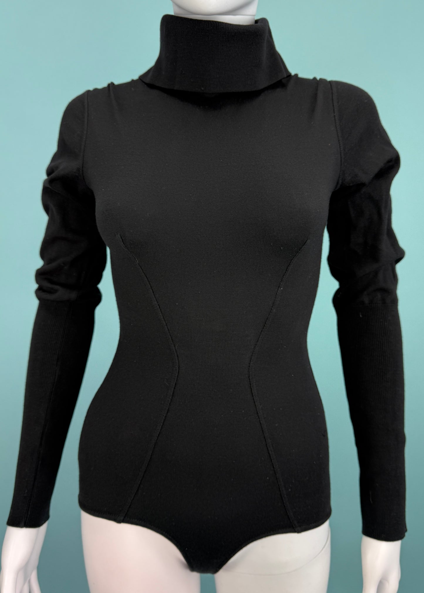 Azzedine Alaïa Fall 1987 Black High Neck Bodysuit