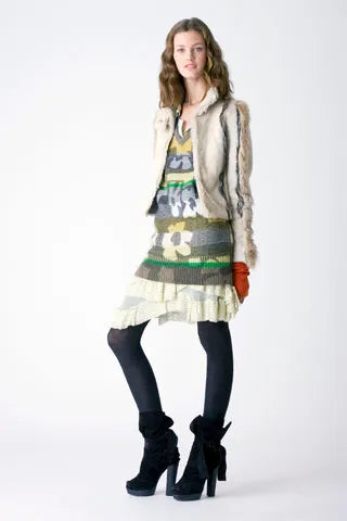 Chloe Pre-Fall 2008 Fur & Knit Sleeve Jacket