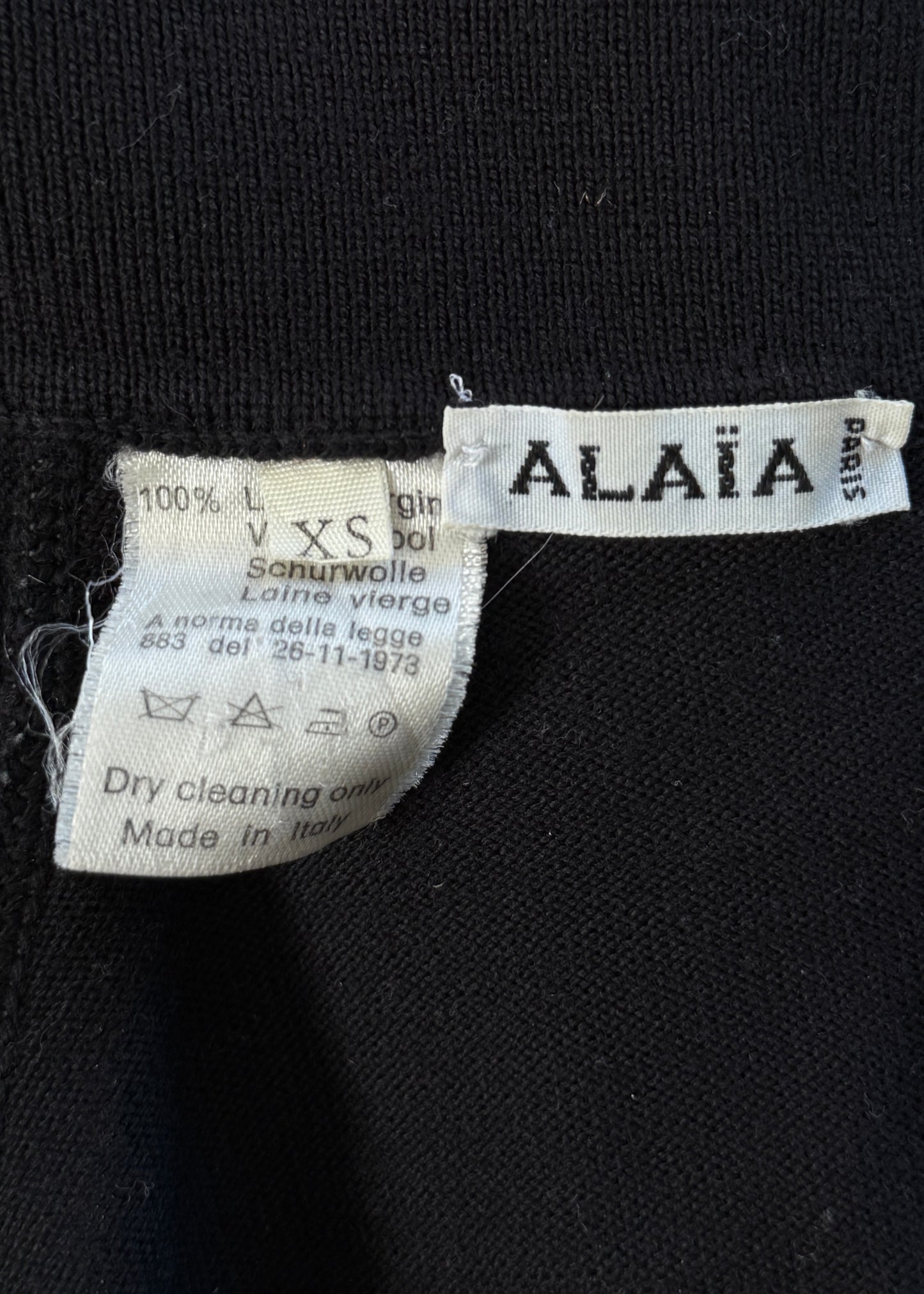 Azzedine Alaïa Fall 1987 Black High Neck Bodysuit