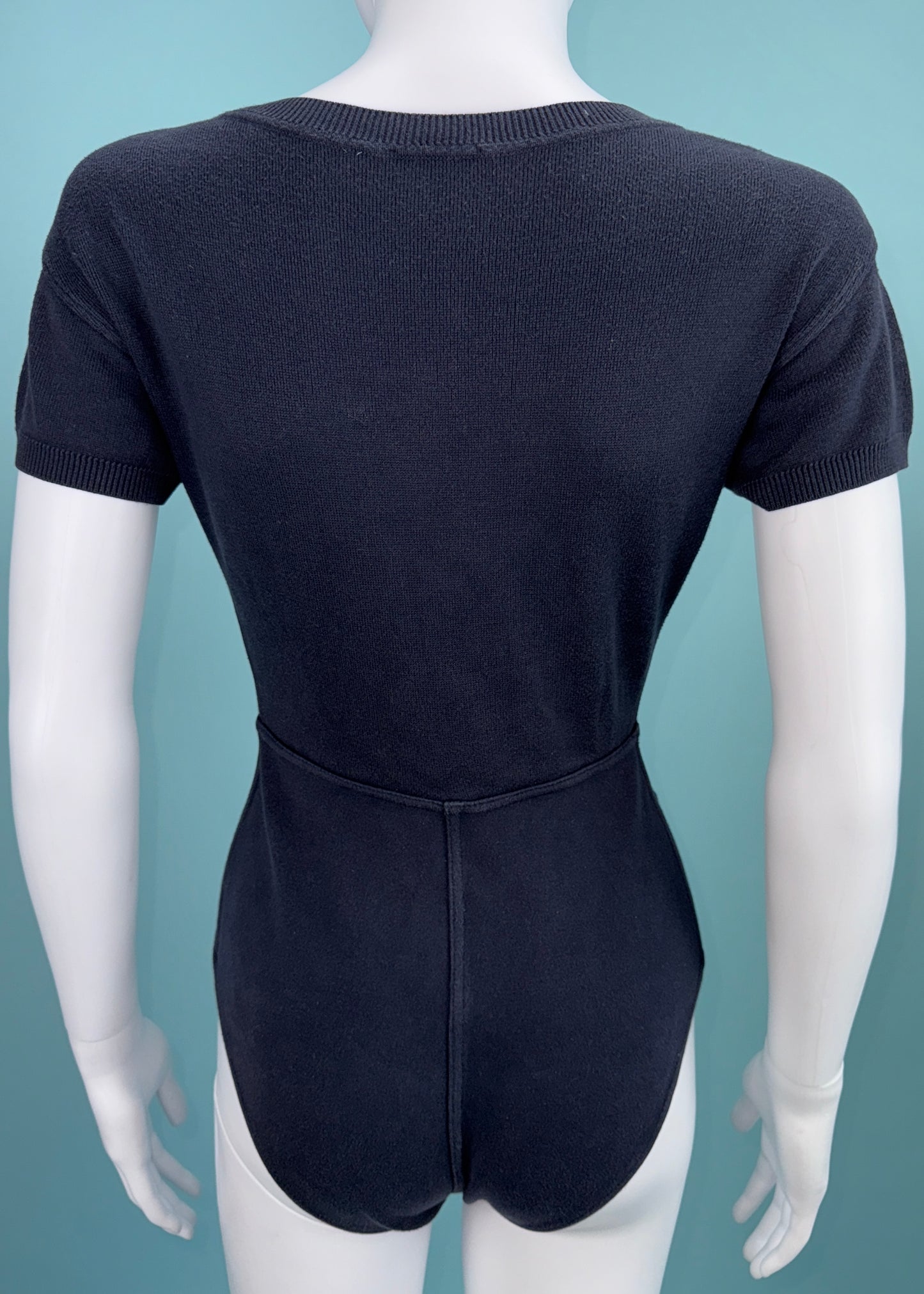 Azzedine Alaïa Spring 1989 Runway Navy Bodysuit