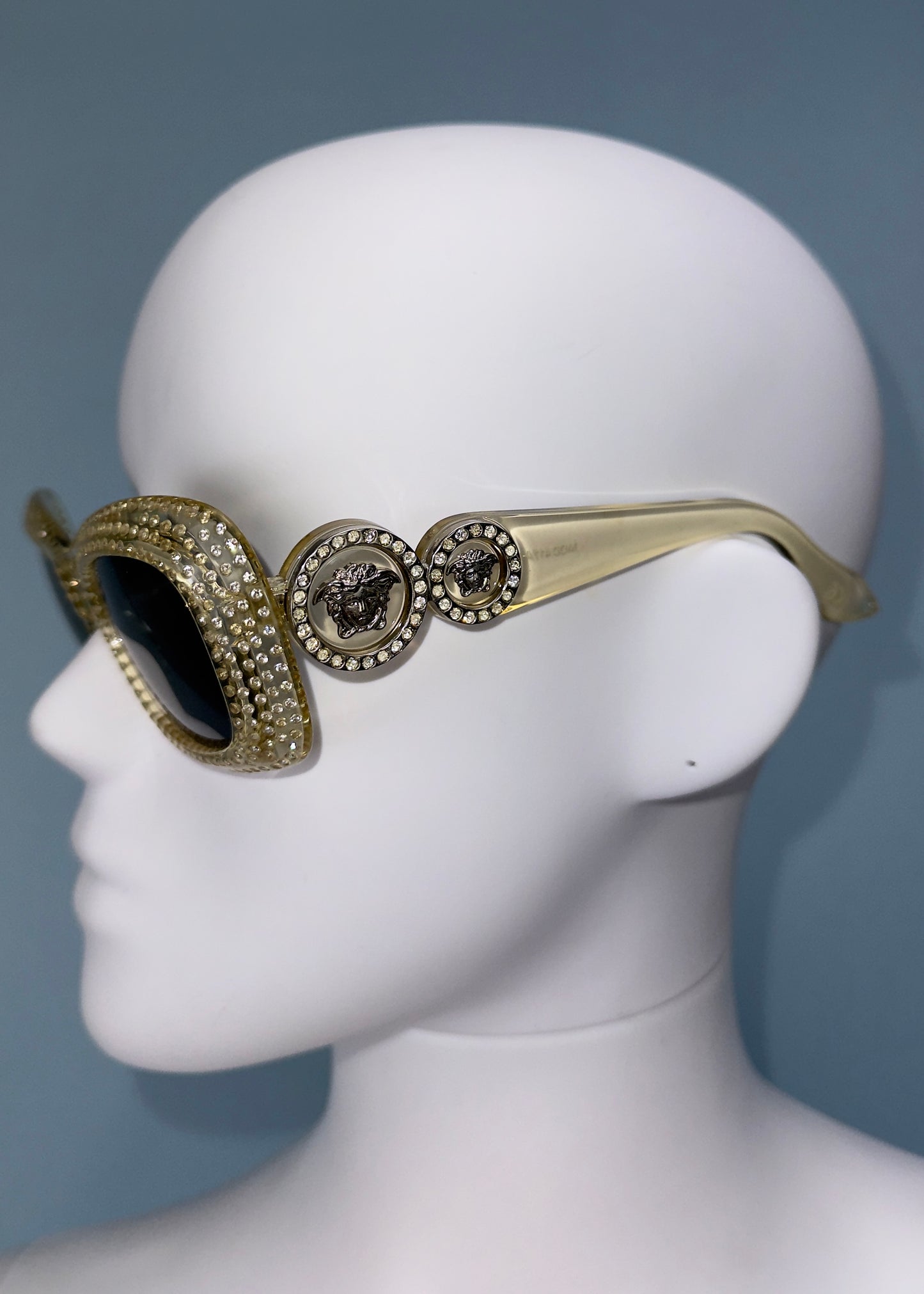 Versace Fall 1996 Rhinestone Medusa Sunglasses