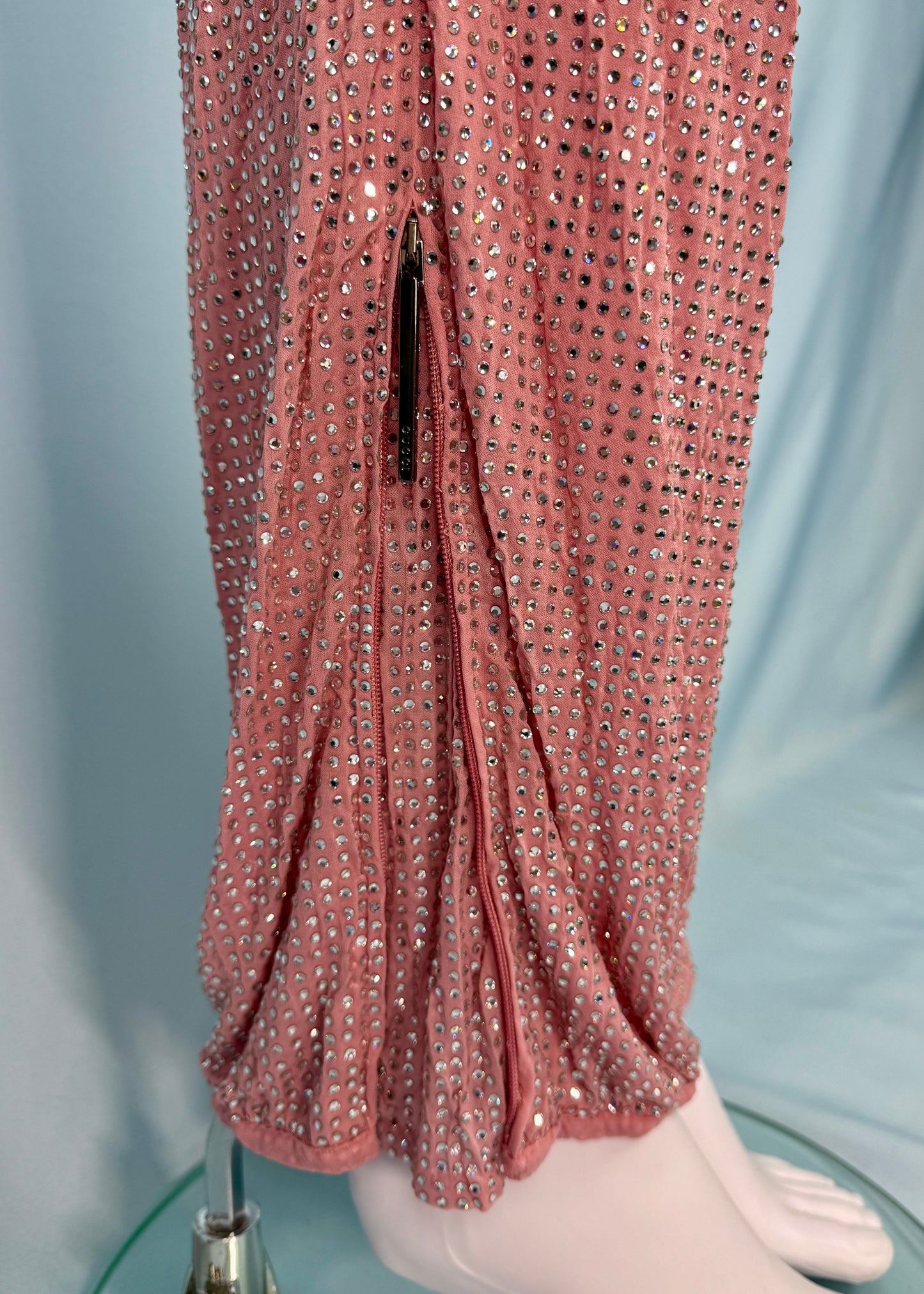Gucci Spring 2000 Runway Pink Swarovski Crystal Embellished Pants
