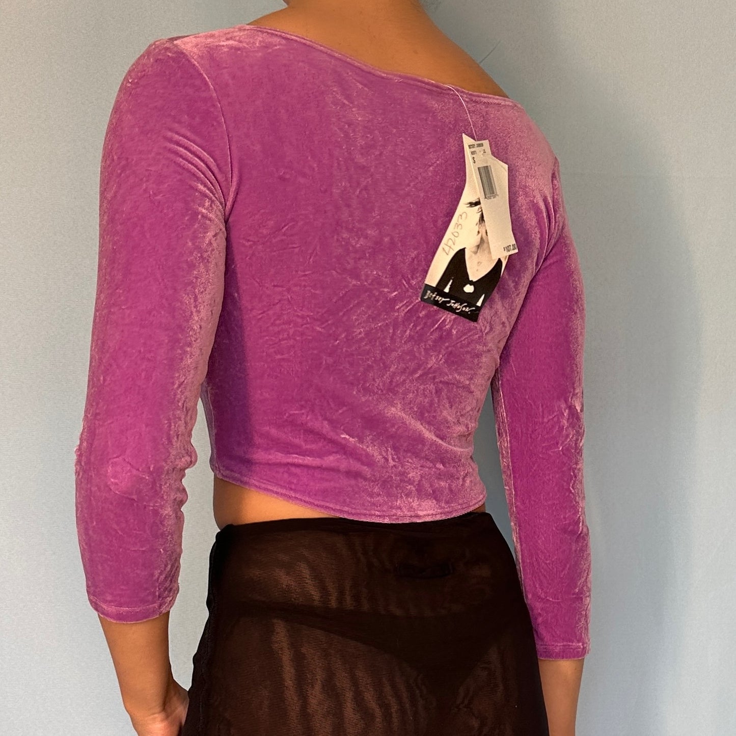 Betsey Johnson Lilac Velvet Top