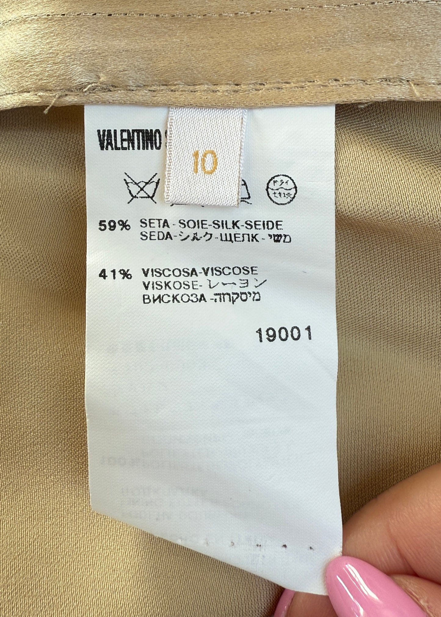 Valentino Low Rise Silk Satin Pants