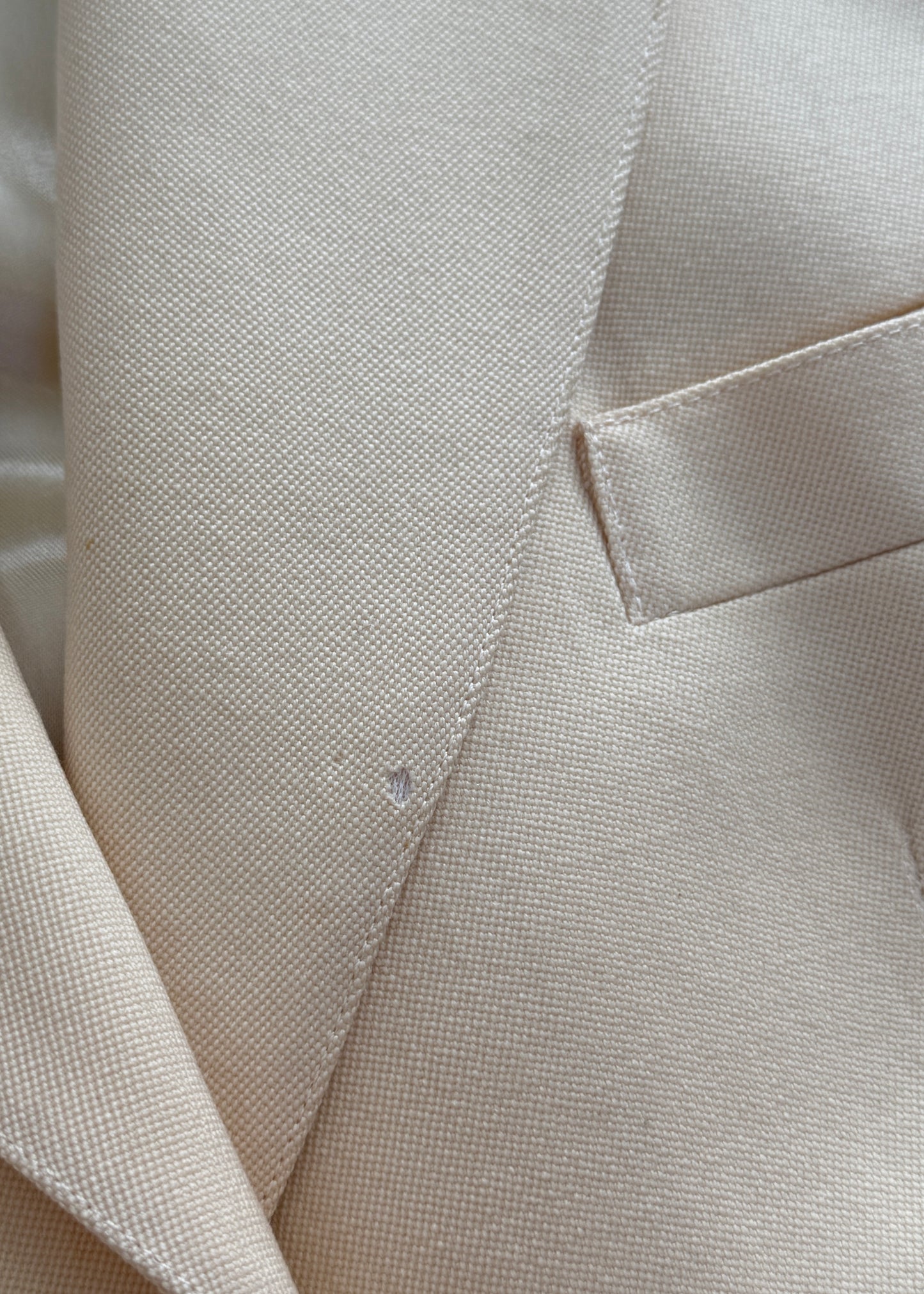Azzedine Alaïa Spring 1991 Runway Cream Jacket & Trouser Suit Set