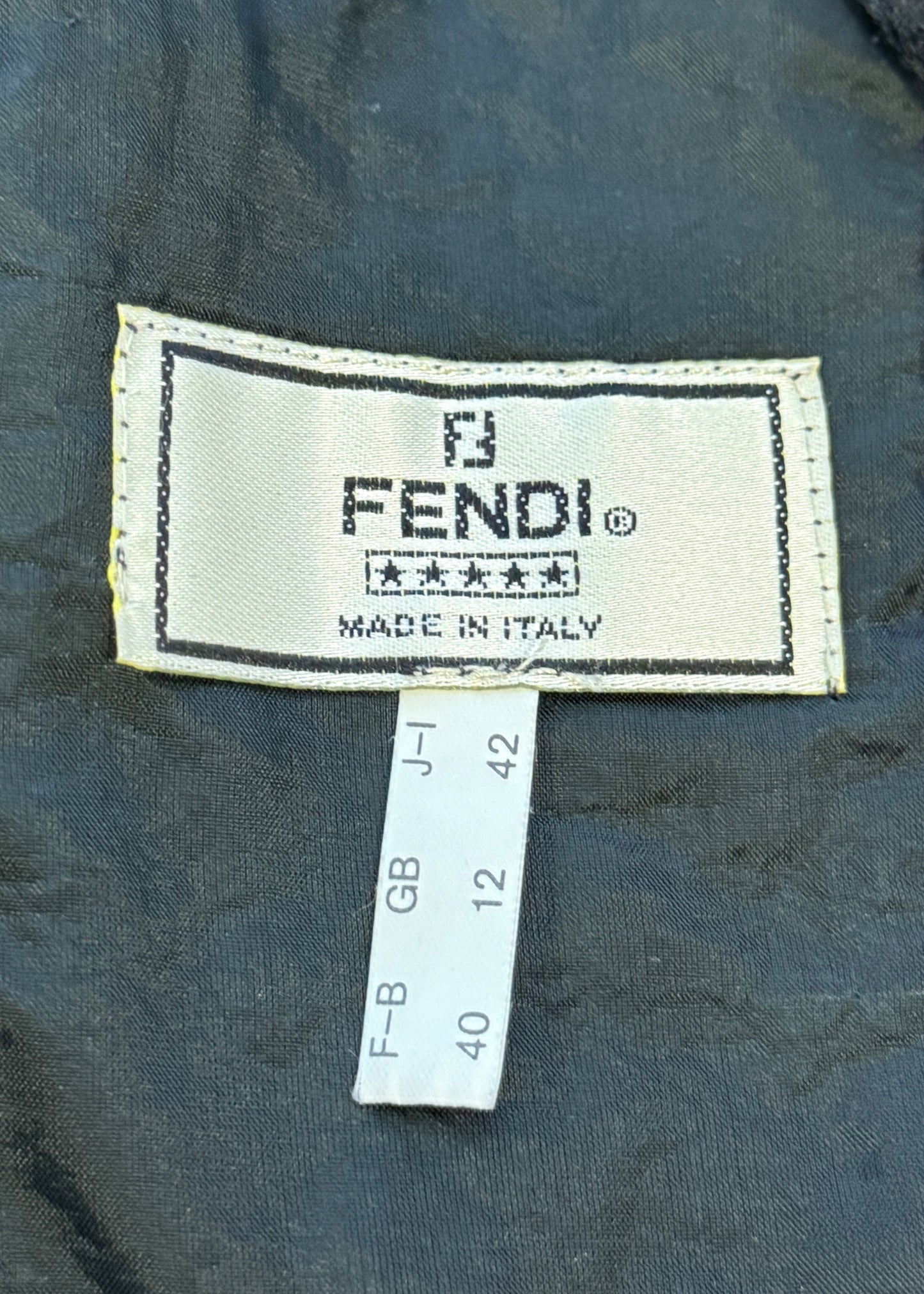 Fendi Spring 1996 Runway Black Bead Embellished Cropped Top