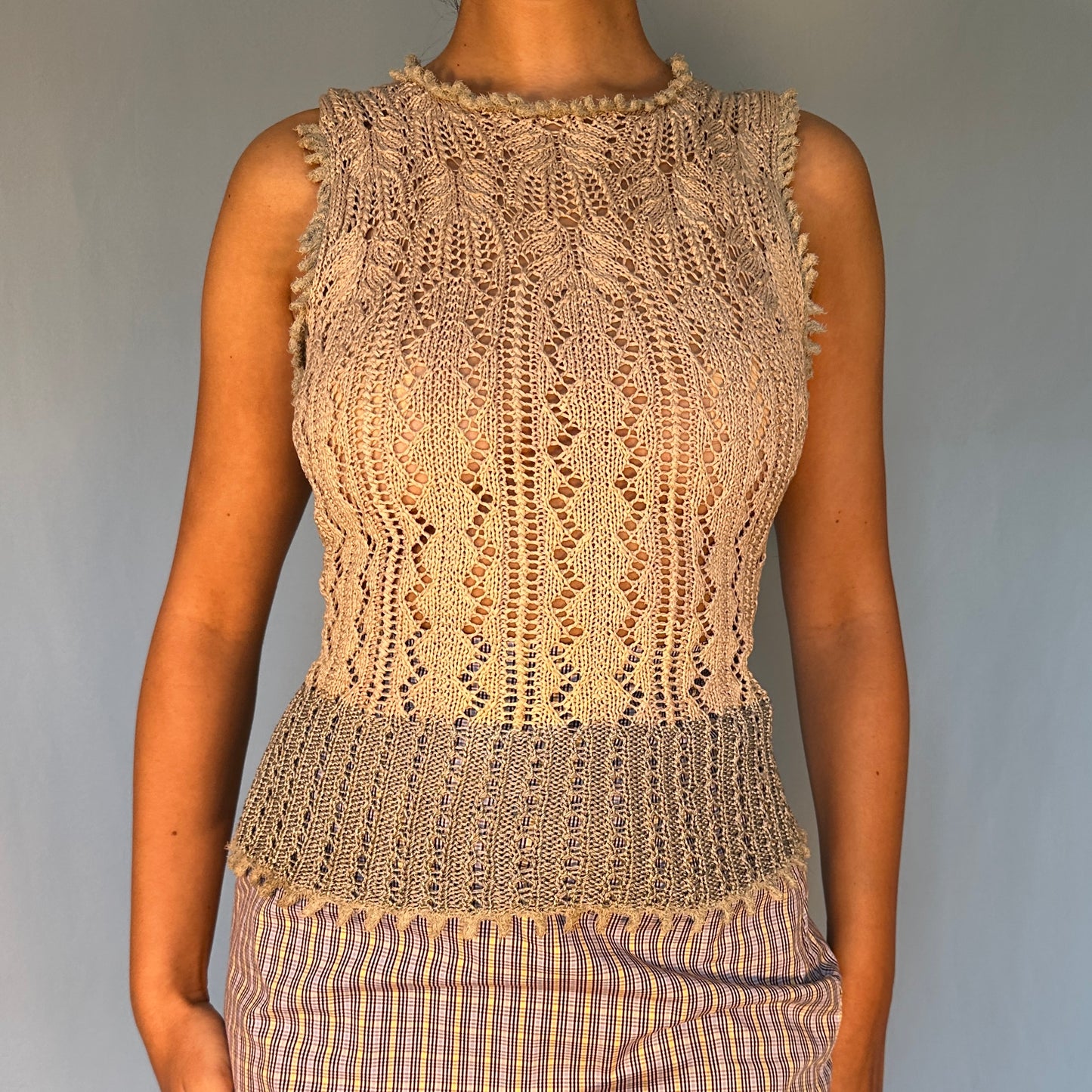 Vivienne Westwood Fall 1994 “On Liberty” Runway Knit Crochet Top