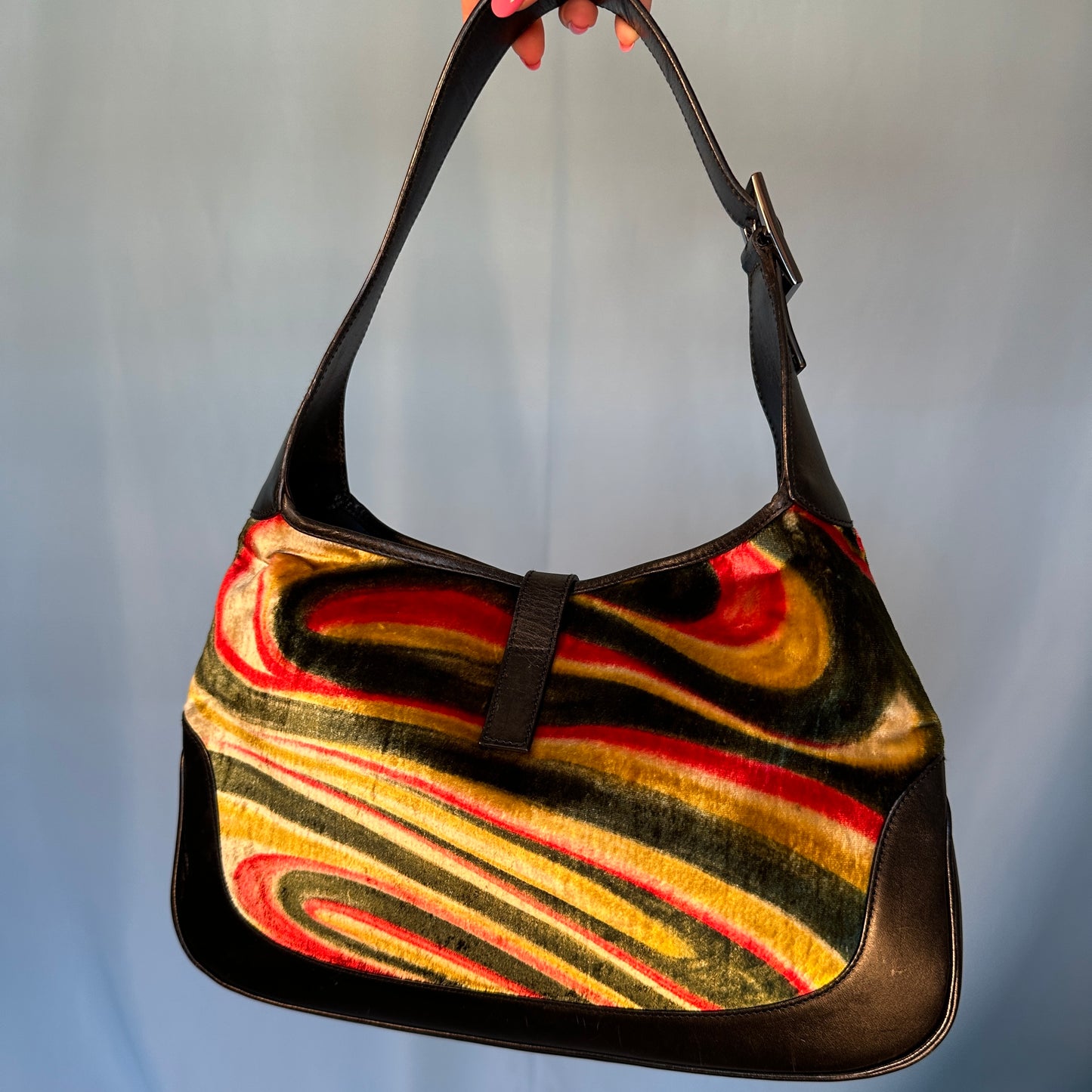 Gucci F/W 1999 Velvet Psychedelic Jackie Bag