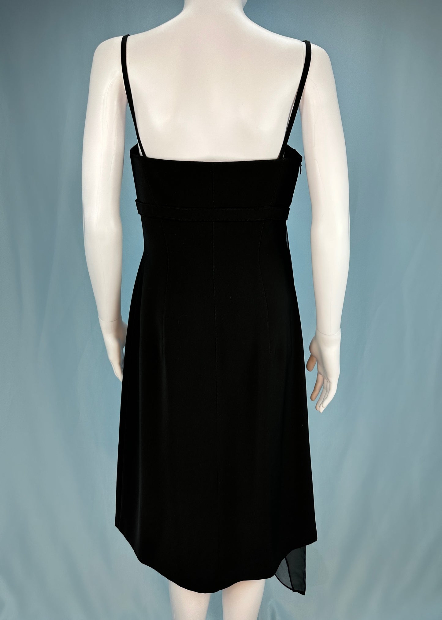 Thierry Mugler Fall 2002 Black Belted Dress