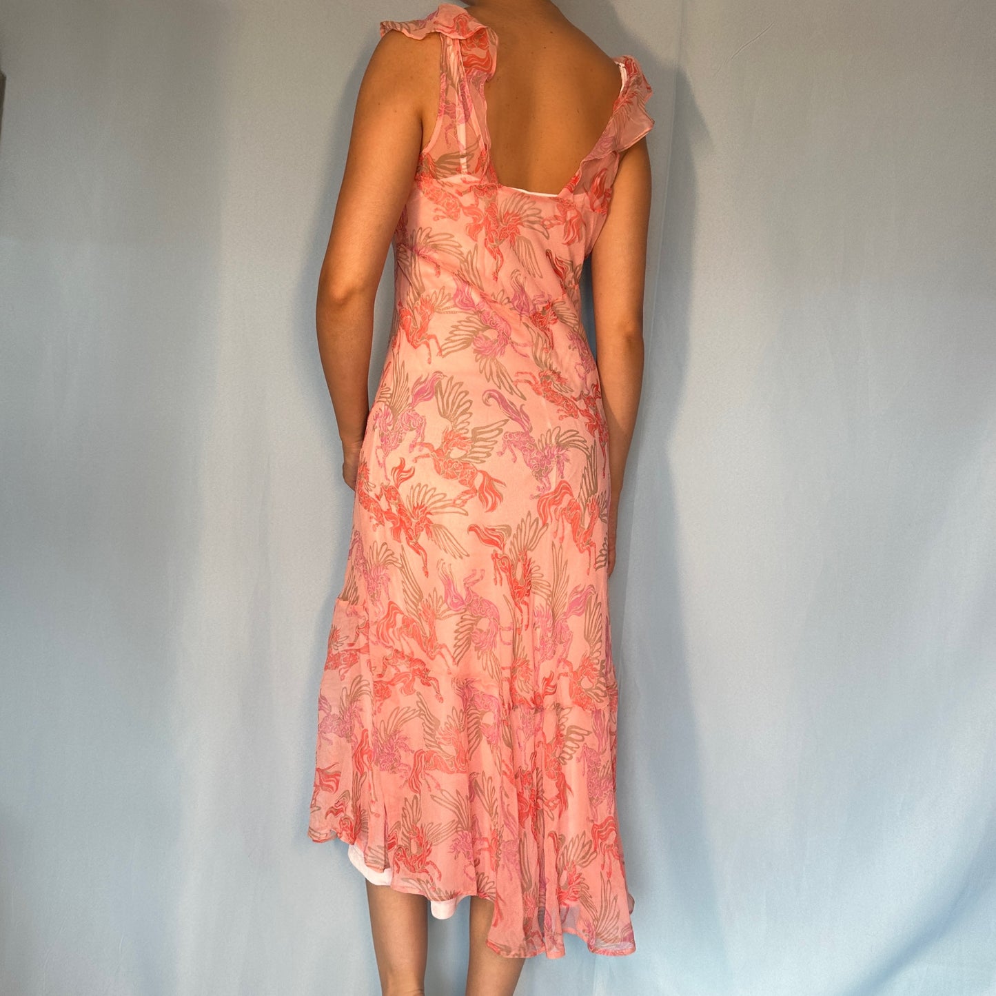 Betsey Johnson Floral Silk Chiffon Dress