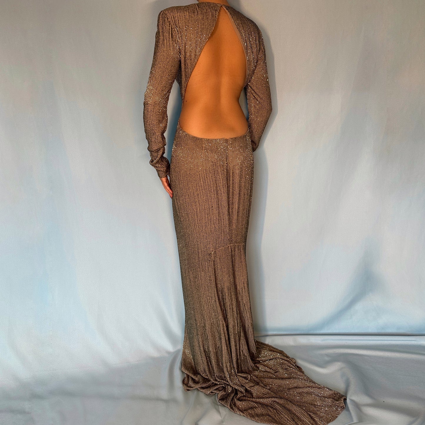 Stella McCartney Beaded Open Back Silk Gown