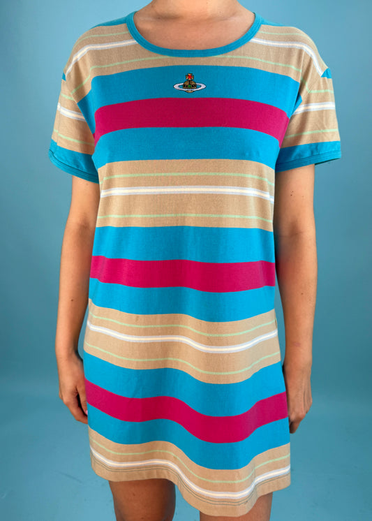 Vivienne Westwood Spring 1994 Striped T Shirt Dress