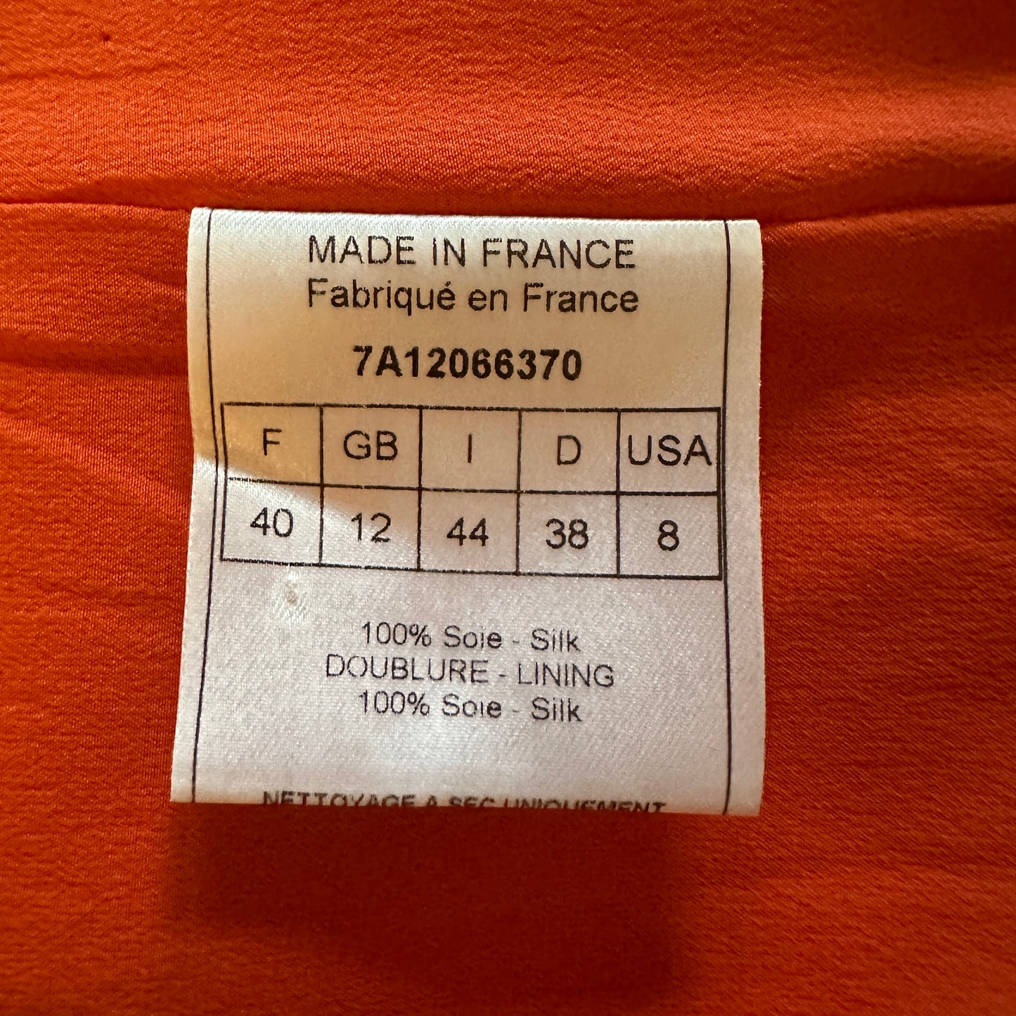 Dior Fall 2007 Orange Silk Chiffon Dress & Scarf