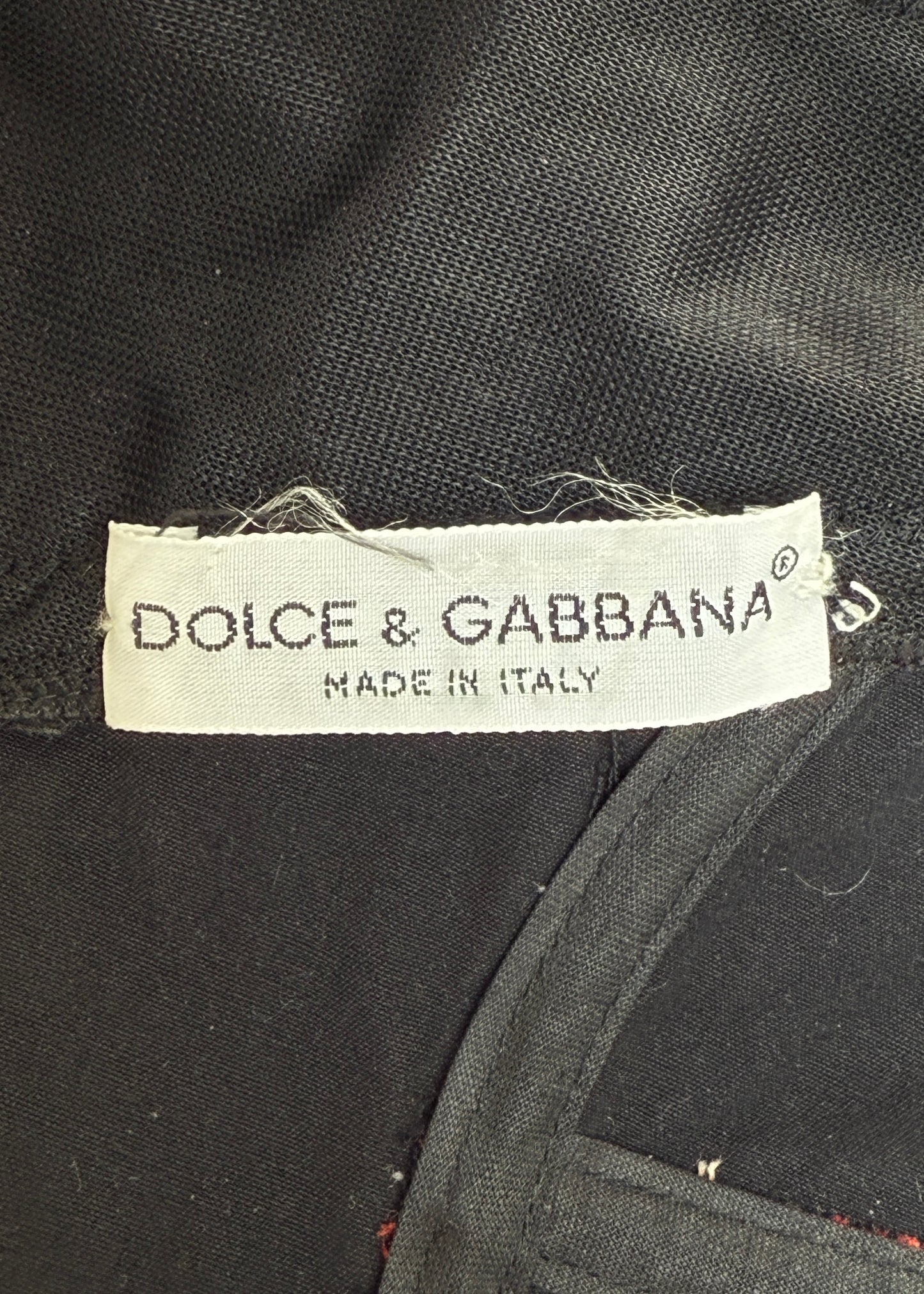 Dolce & Gabbana Fall 1992 Red Printed Corset Top