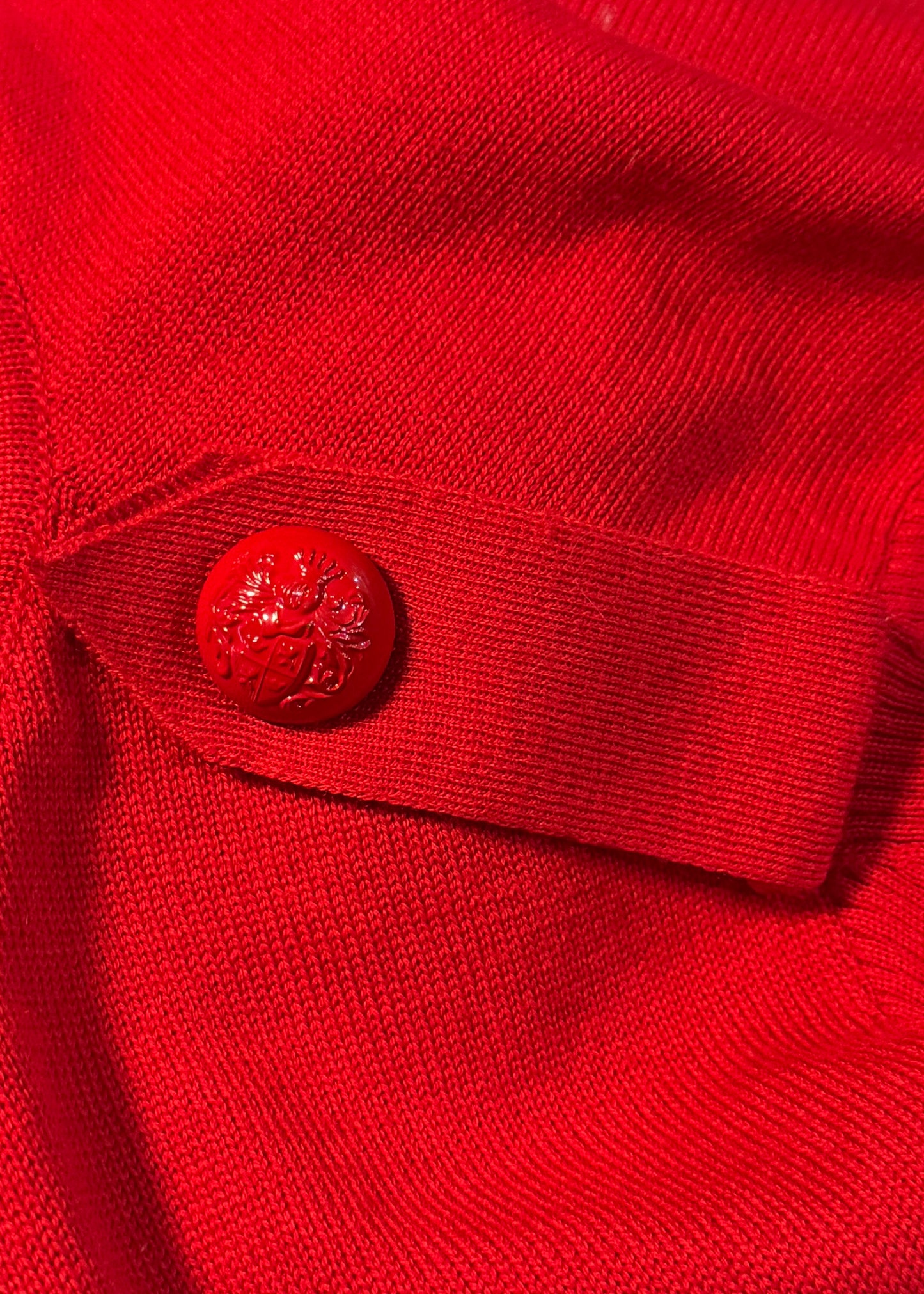 Alexander McQueen Red Knit Pleated Skirt Dress