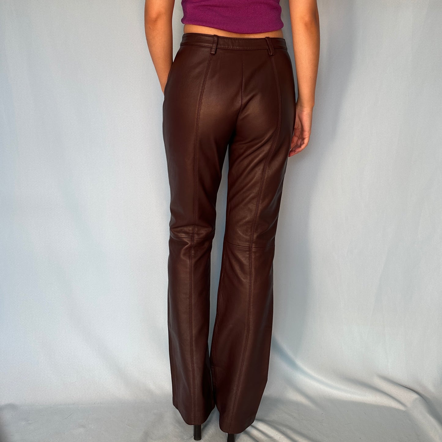 Dolce & Gabbana Brown Leather Pants