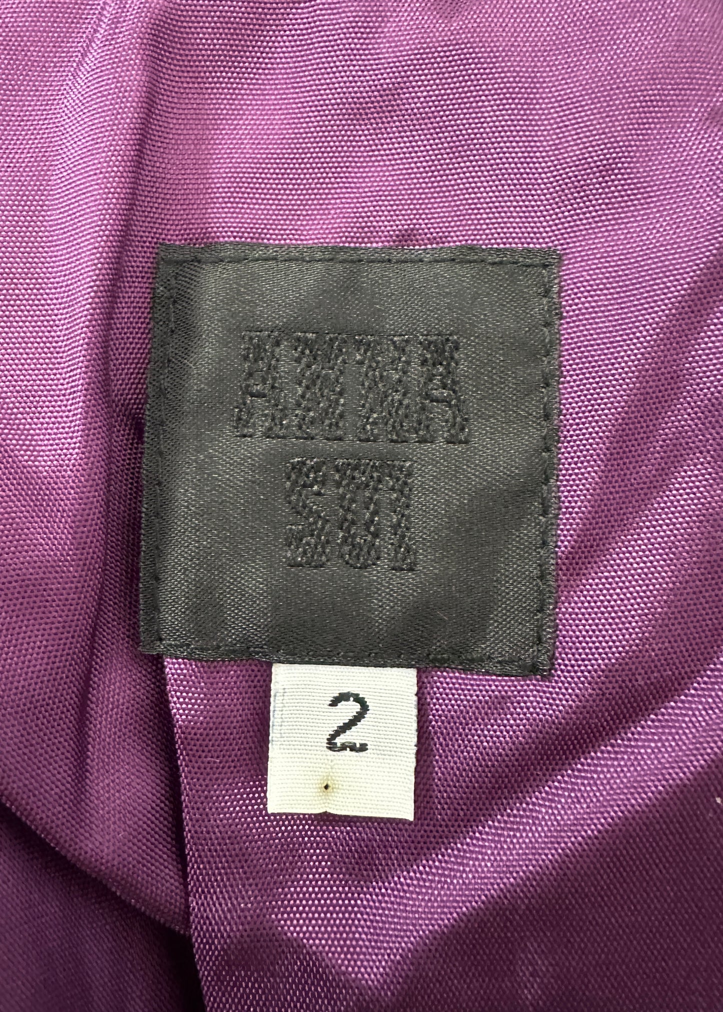 Anna Sui Fall 1998 Purple Chenille Knit Midi Skirt