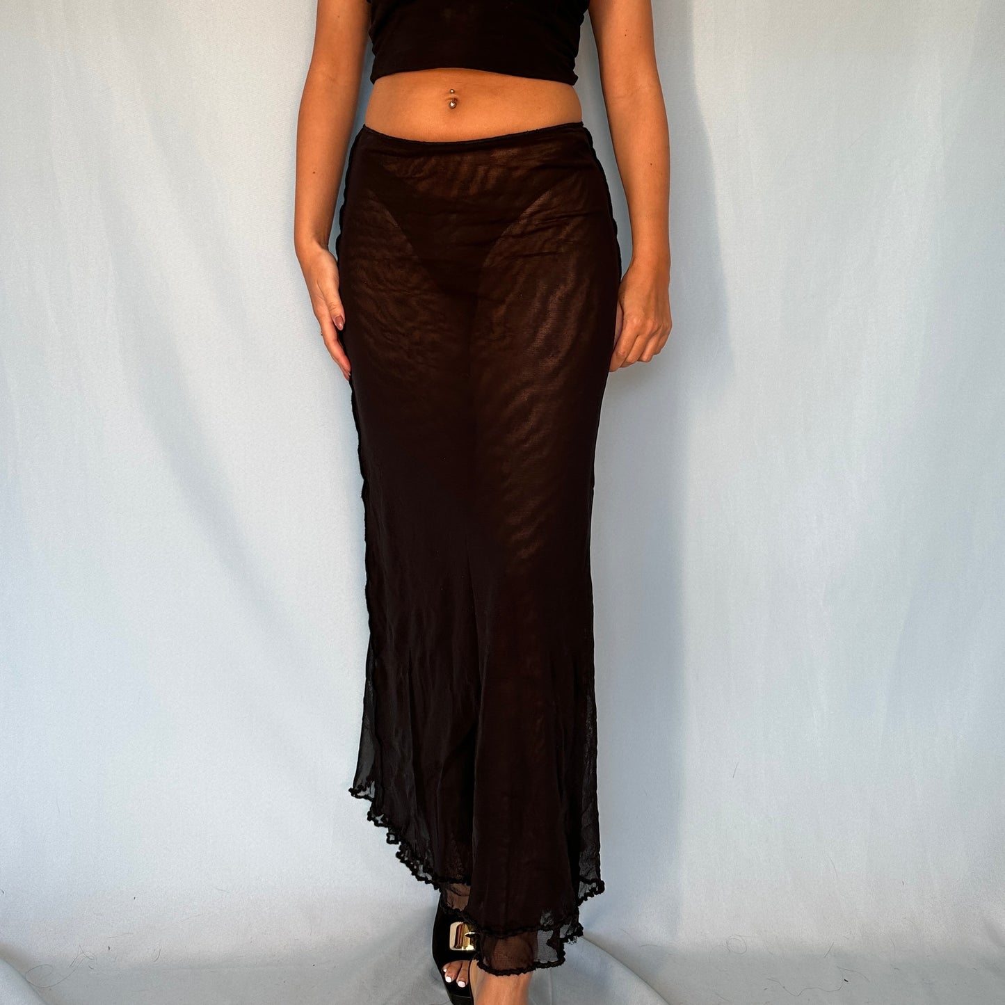 Jean Paul Gaultier Black Mesh Skirt