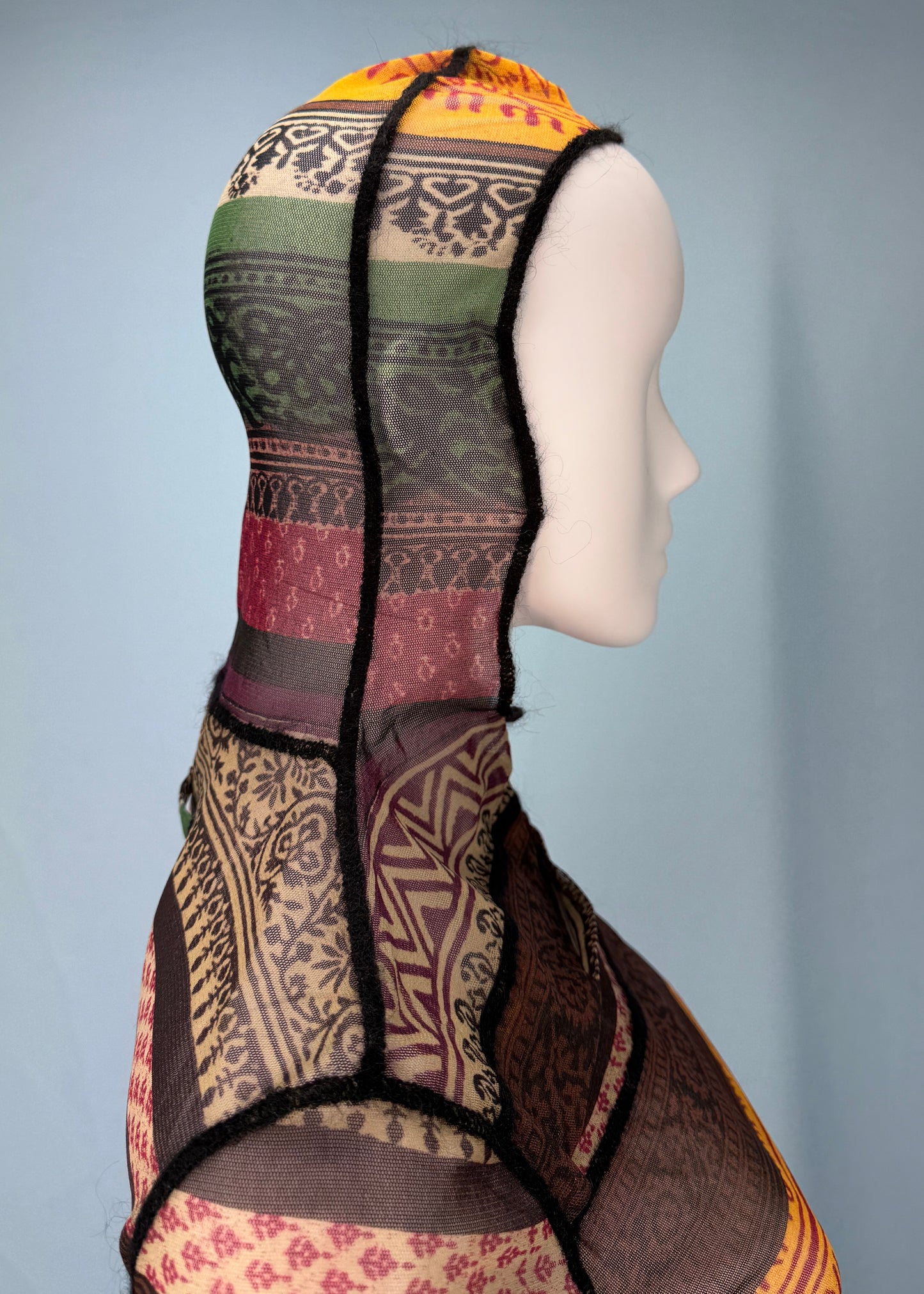 *Menswear* Jean Paul Gaultier Tribal Mesh Hooded Top