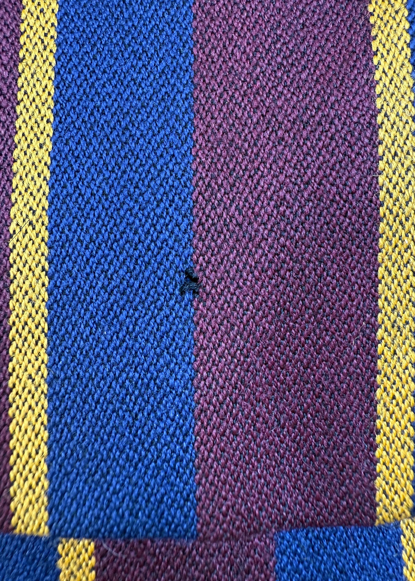 John Galliano Fall 1997 Runway Burgundy & Navy Stripe Pleated Mini Skirt