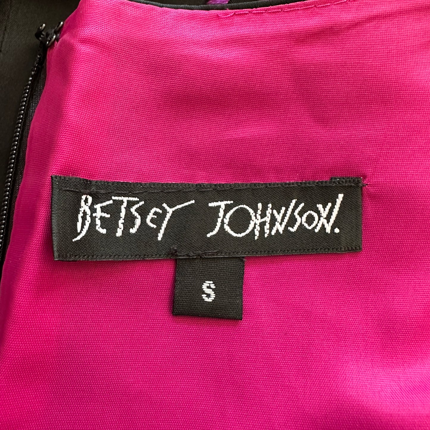 Betsey Johnson Fall 1996 Satin Floral Embroidered Dress