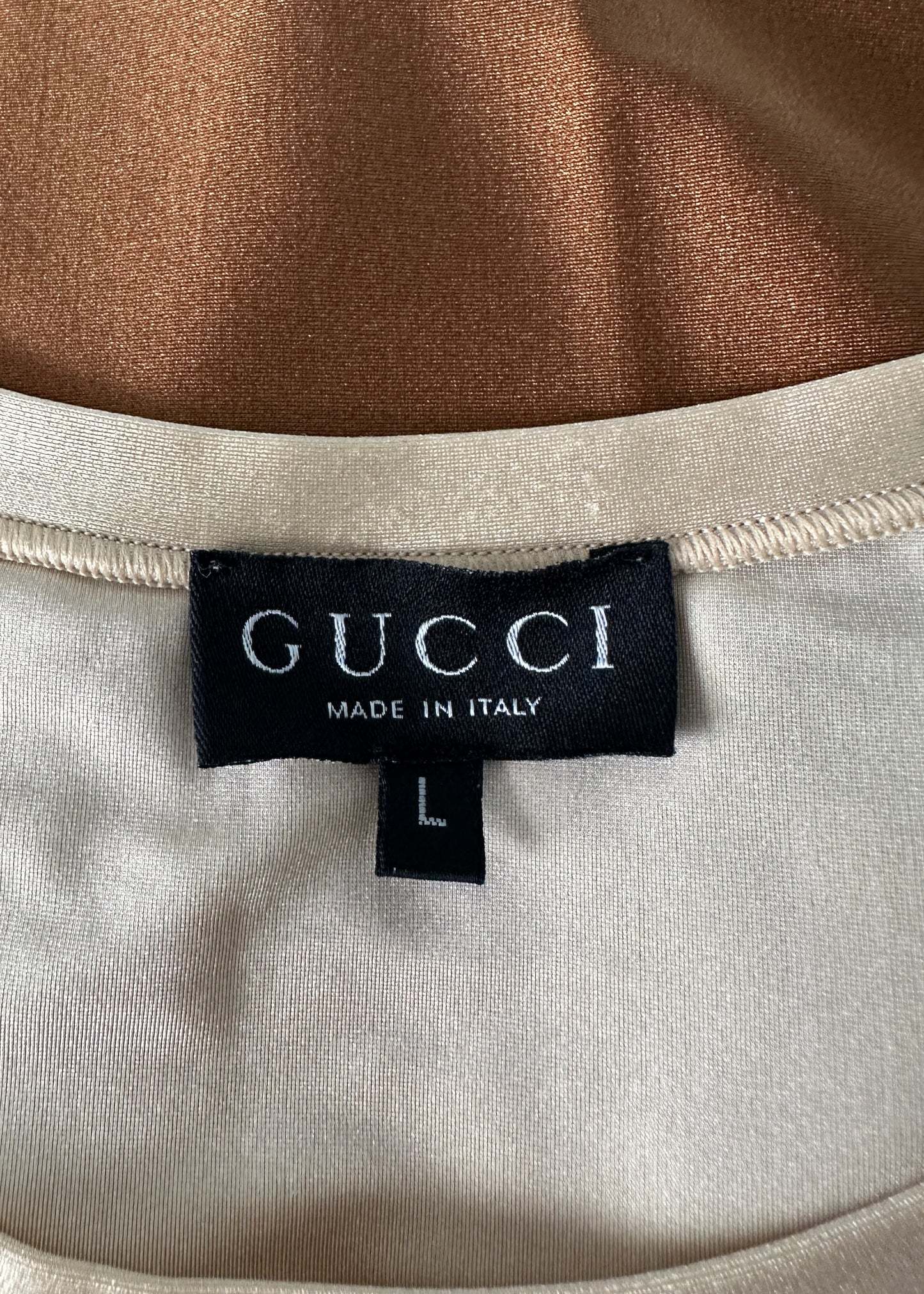 Gucci Spring 1997 Brown Ombre Spandex Top
