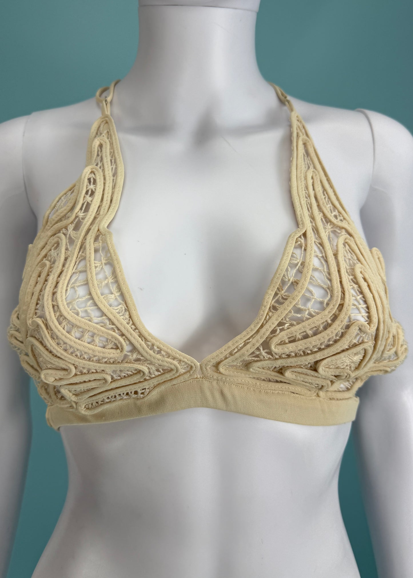 Jean Paul Gaultier Cream Woven Bralette