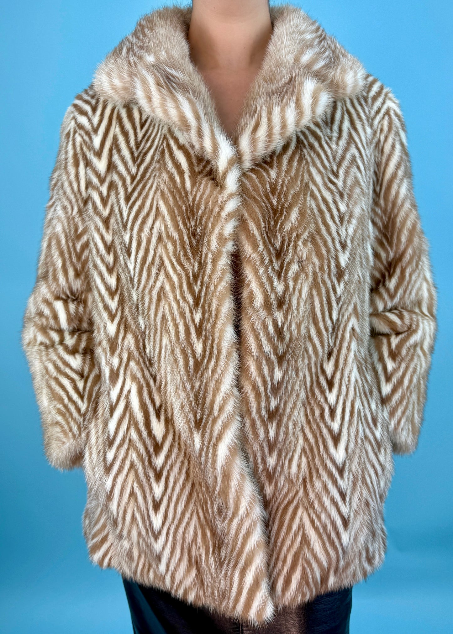Yves Saint Laurent 1980s Brown Mink Fur Coat