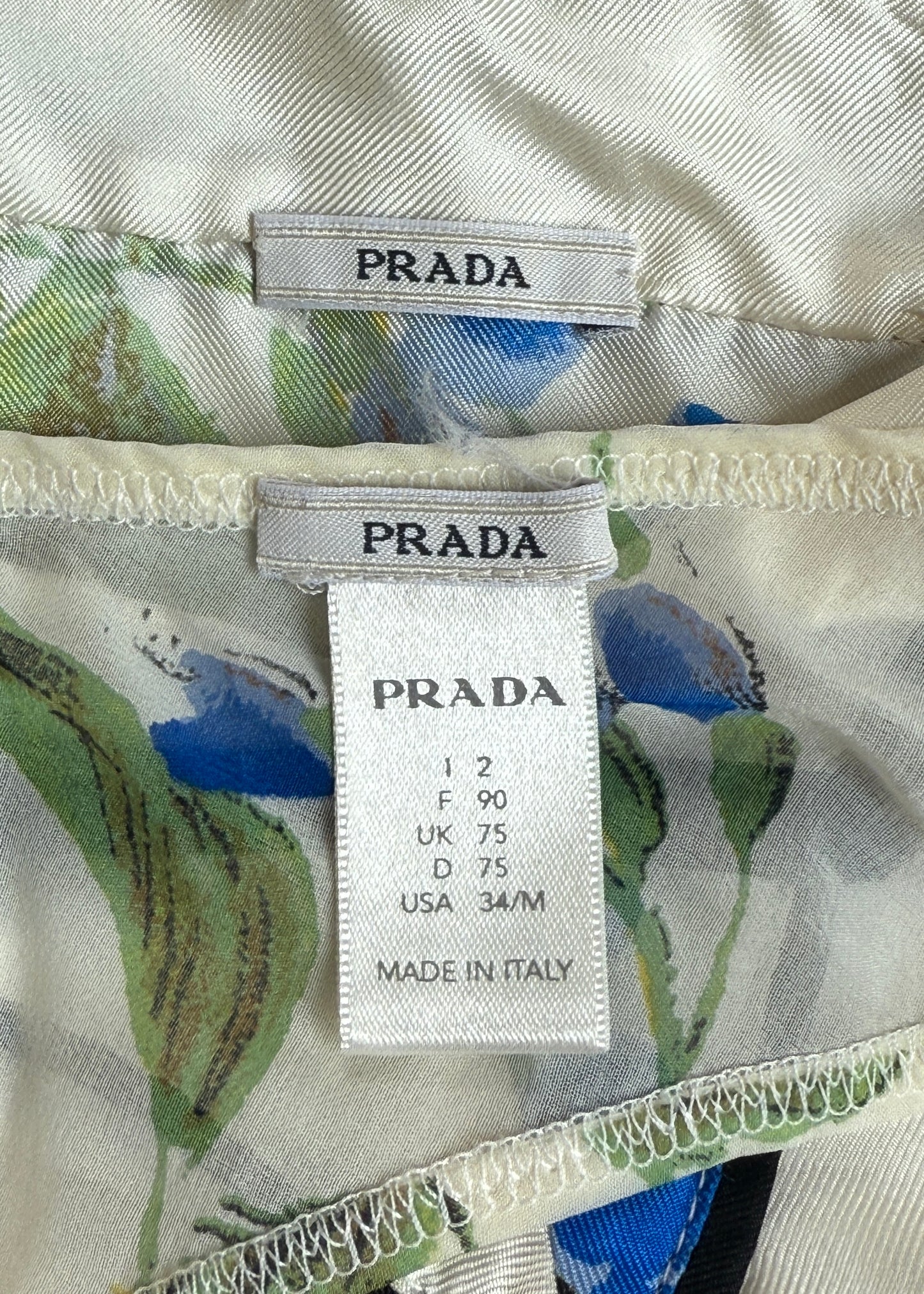 Prada Fall 2003 Floral Silk Camisole & Bra Set