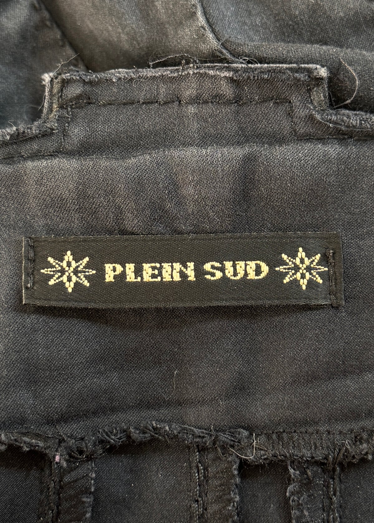 Plein Sud Grey Irregular Hem Hook & Eye Jacket