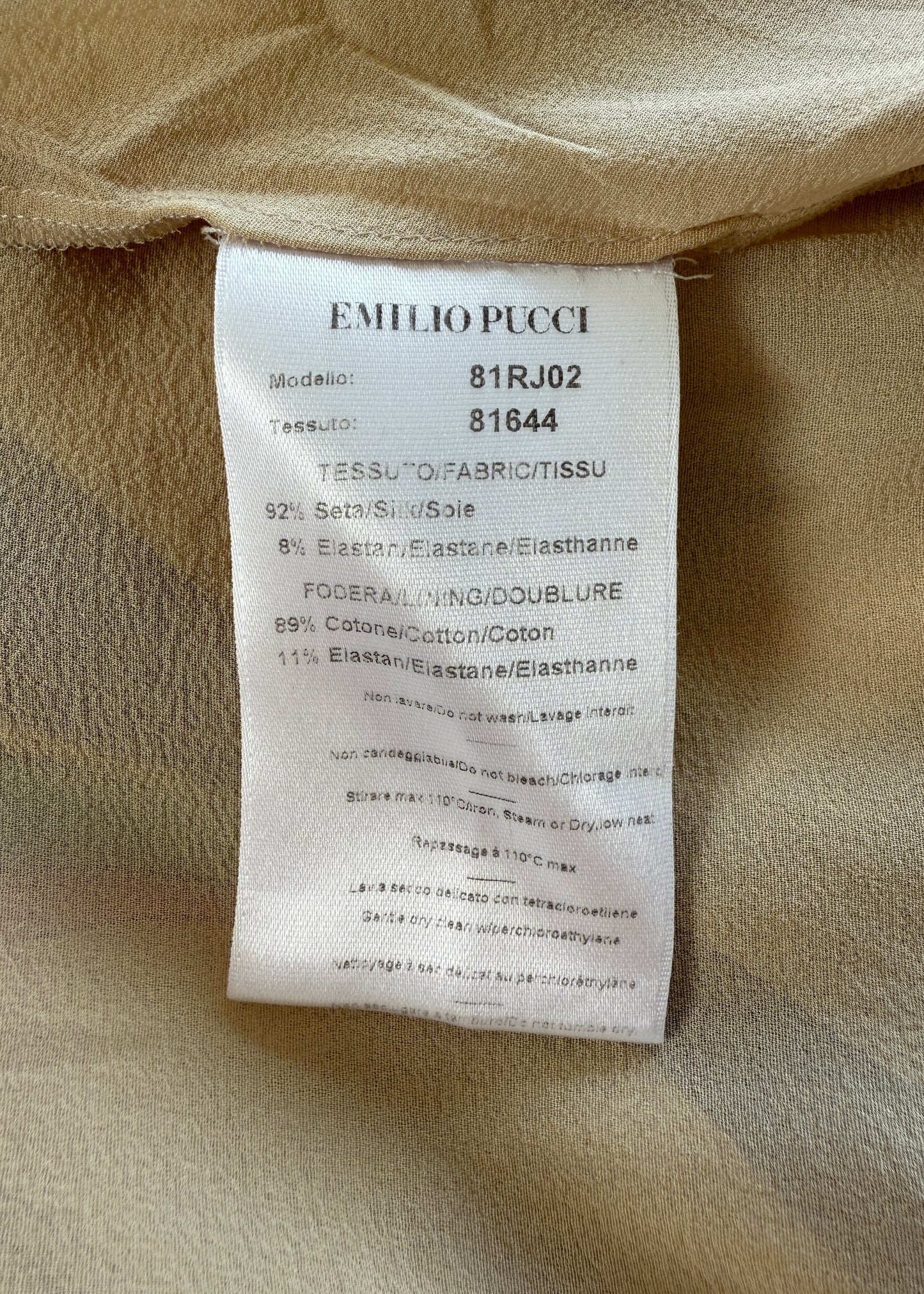 Emilio Pucci Spring 2008 Silk Chiffon Blouse