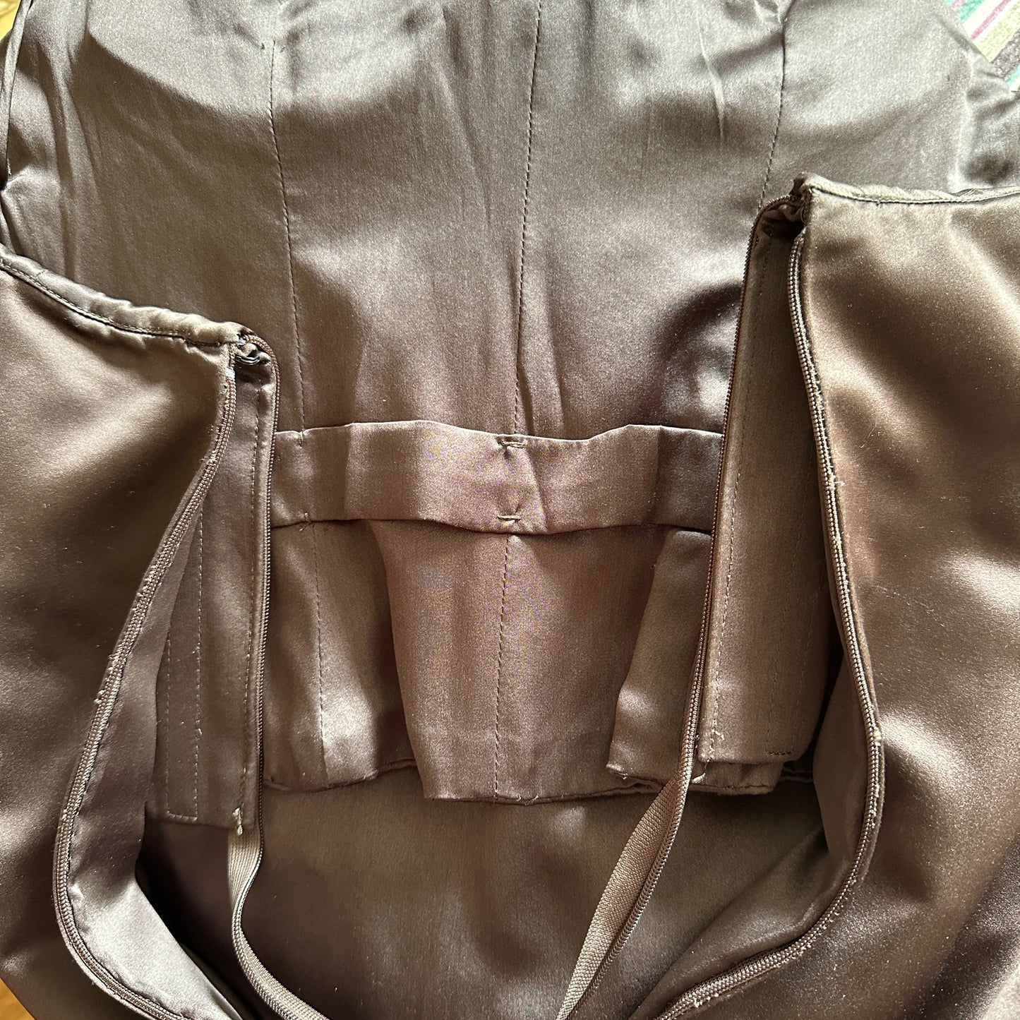 Alexander McQueen Fall 2005 Brown Satin Corseted Gown Dress