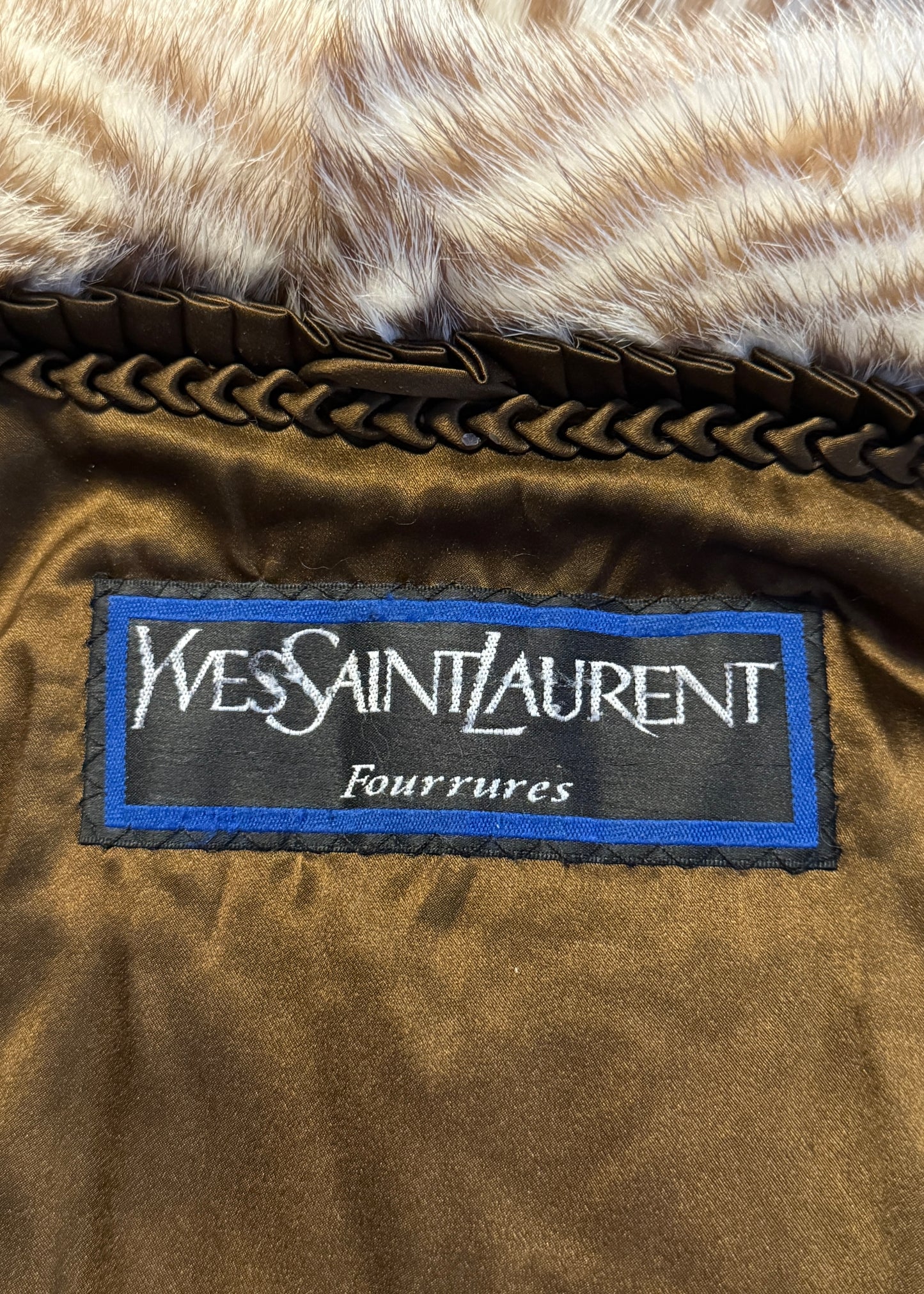 Yves Saint Laurent 1980s Brown Mink Fur Coat