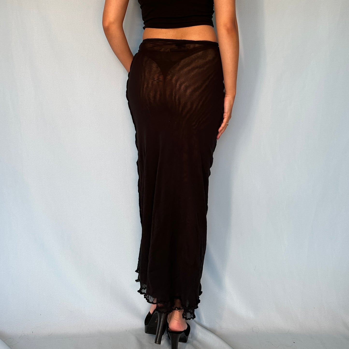 Jean Paul Gaultier Black Mesh Skirt