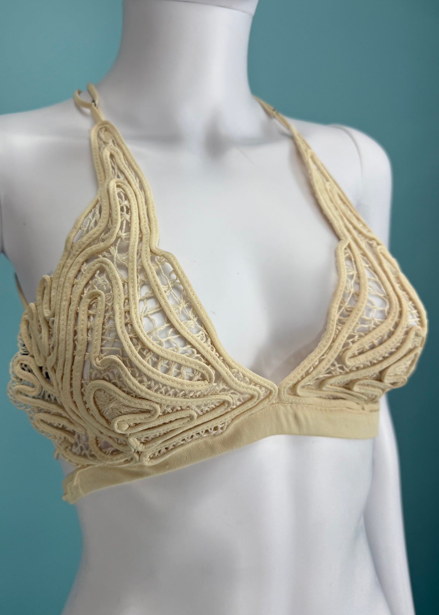 Jean Paul Gaultier Cream Woven Bralette