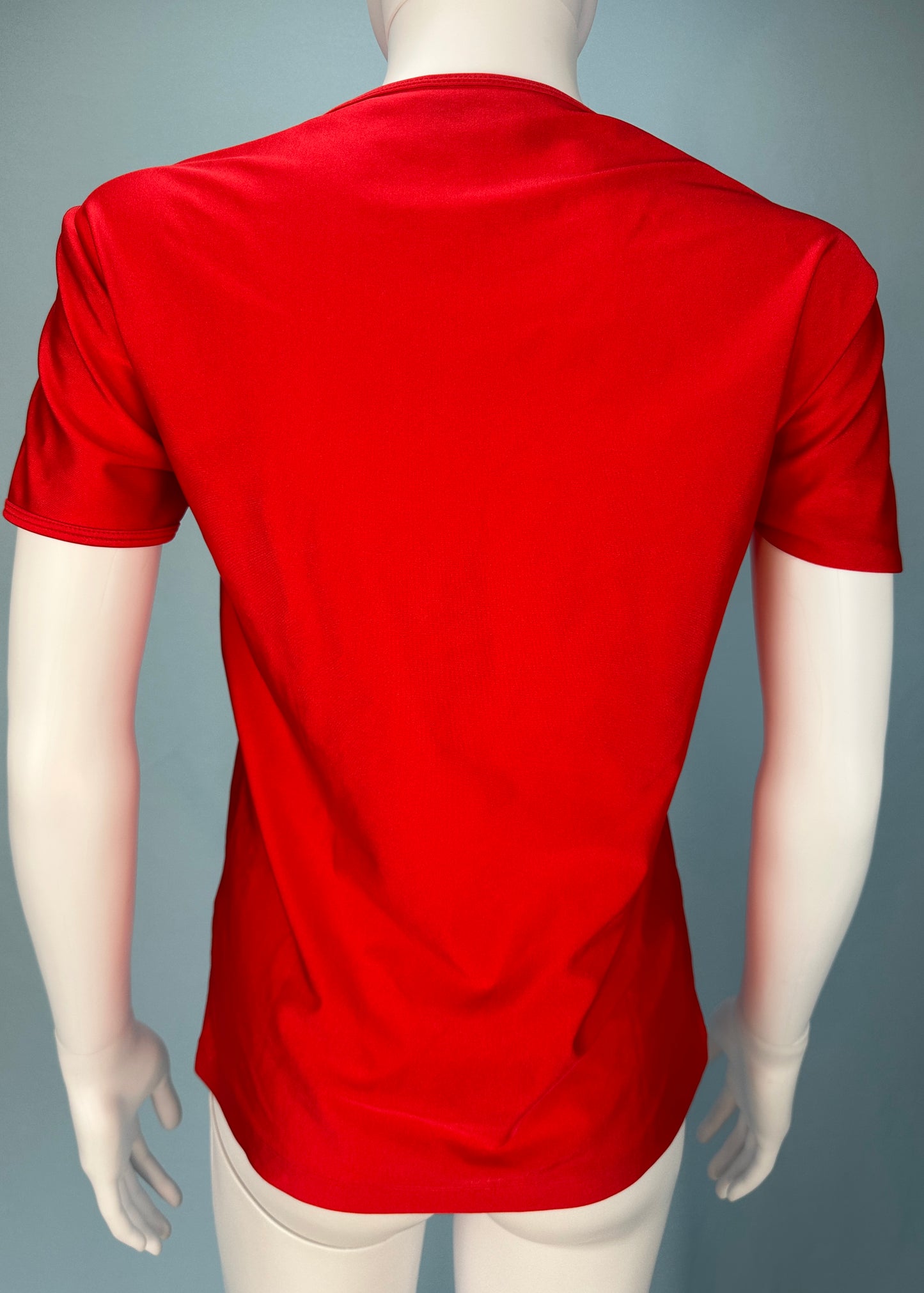 D&G by Dolce & Gabbana Spring 1996 Vinyl Window Red Spandex Top