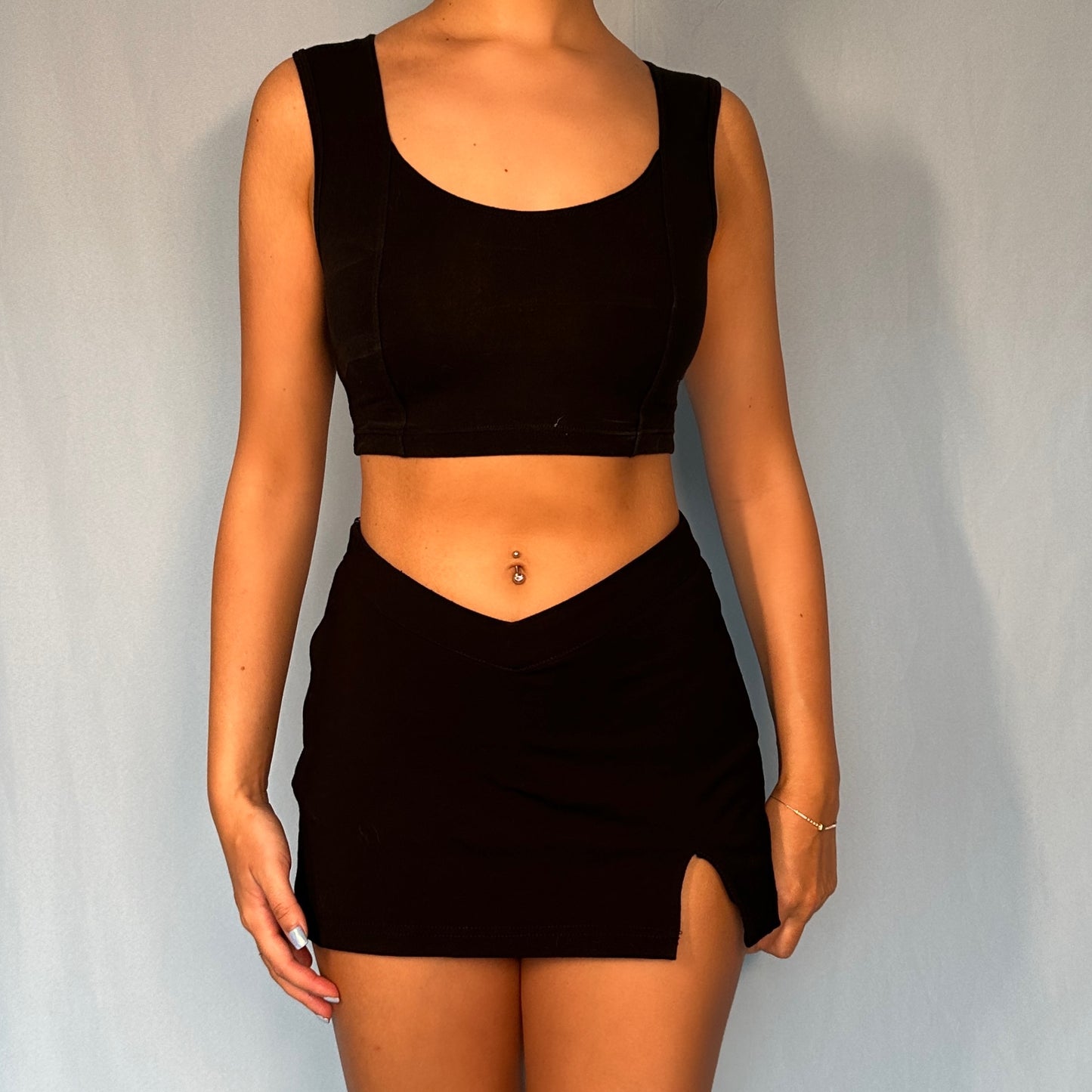 Dolce & Gabbana Black Mesh Back Crop Top