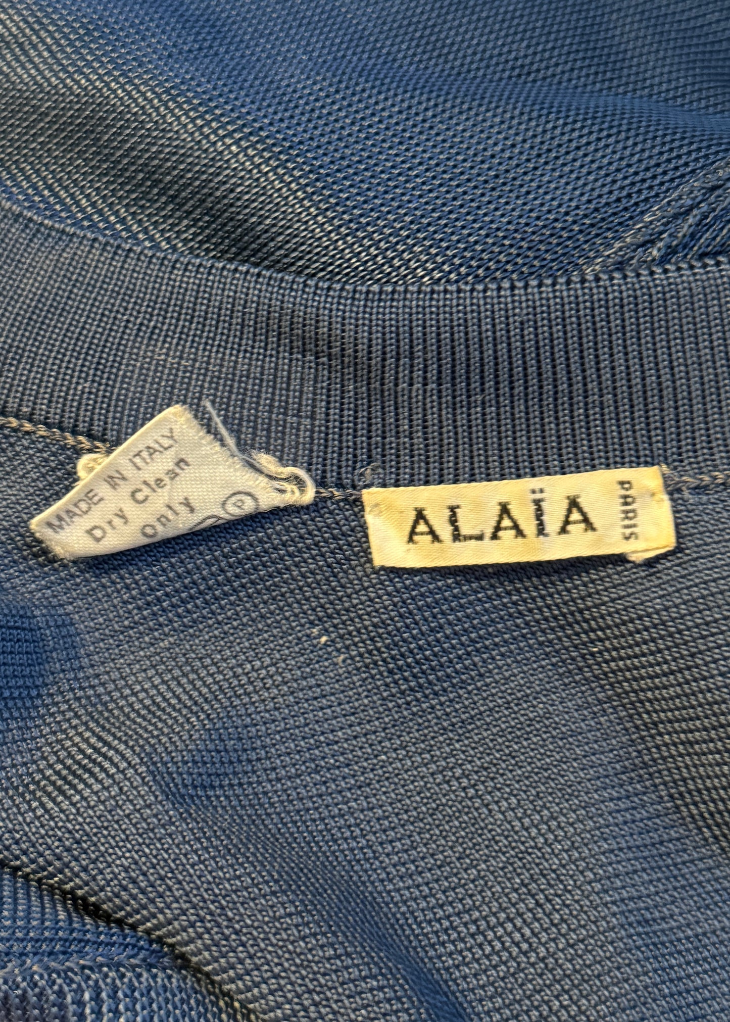 Azzedine Alaïa Spring 1986 Blue Bodysuit