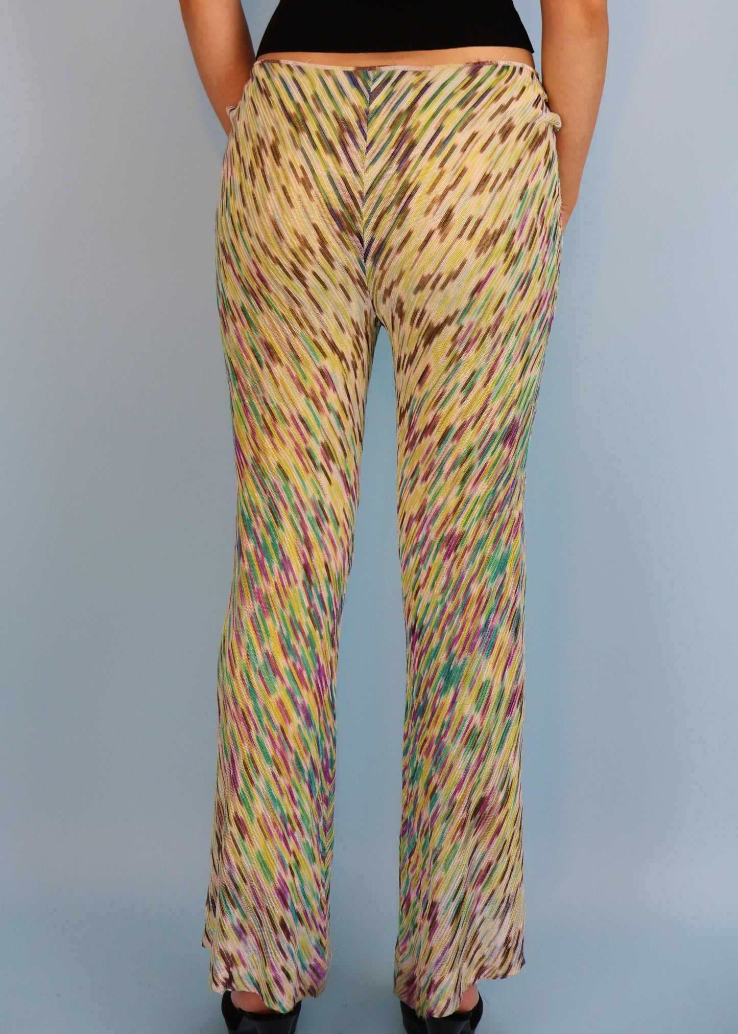 Missoni Green & Purple Knit Pants