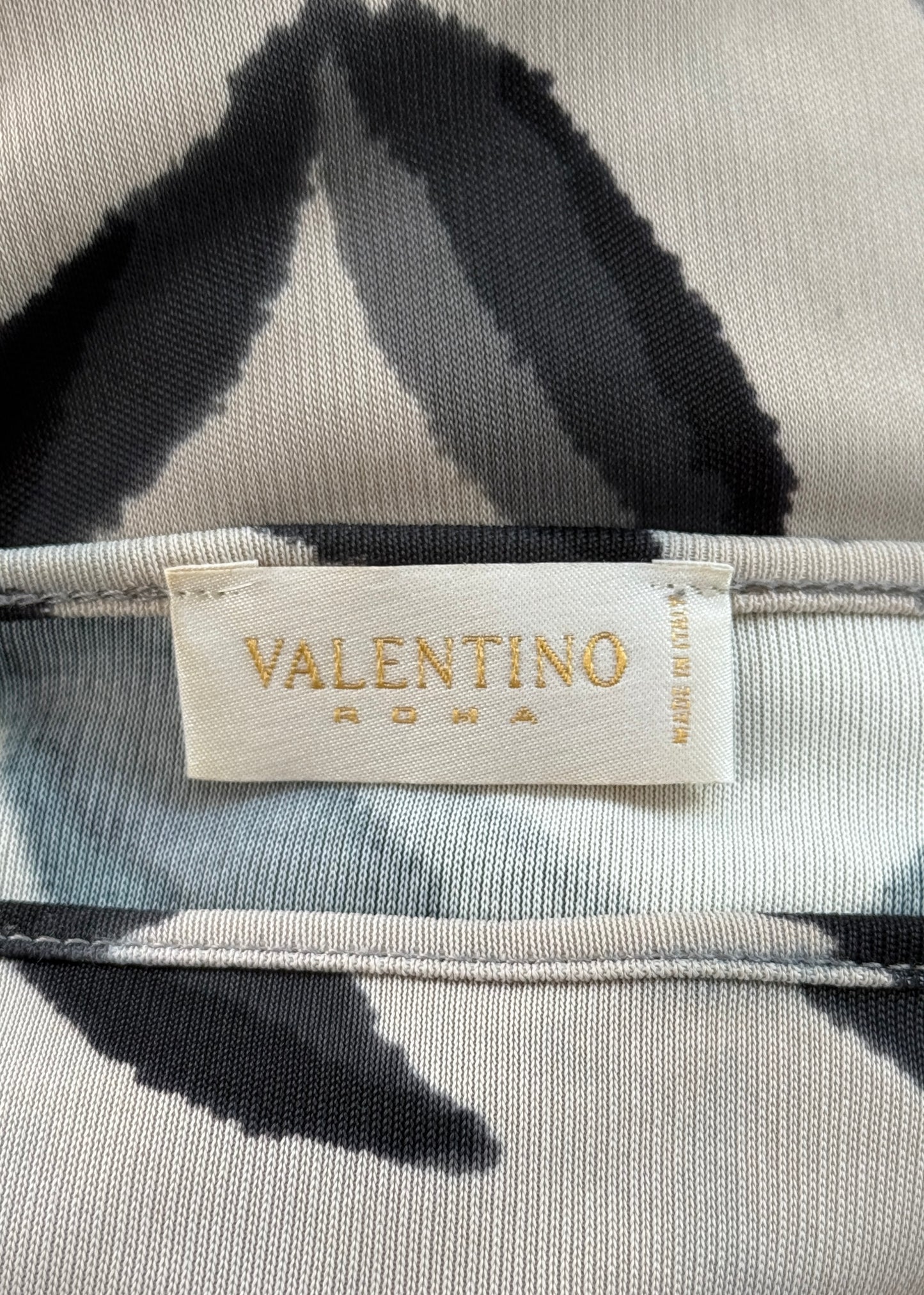 Valentino Abstract Zebra Print Belted Dress