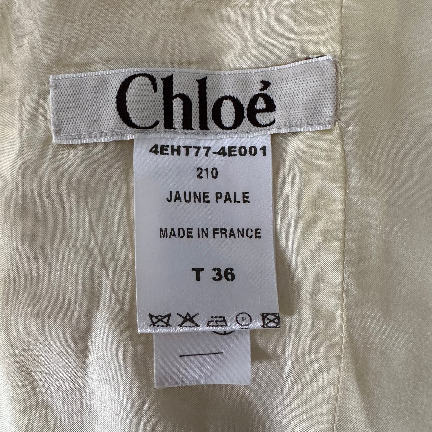 Chloé Spring 2004 Cream Silk Chiffon Bustier Top