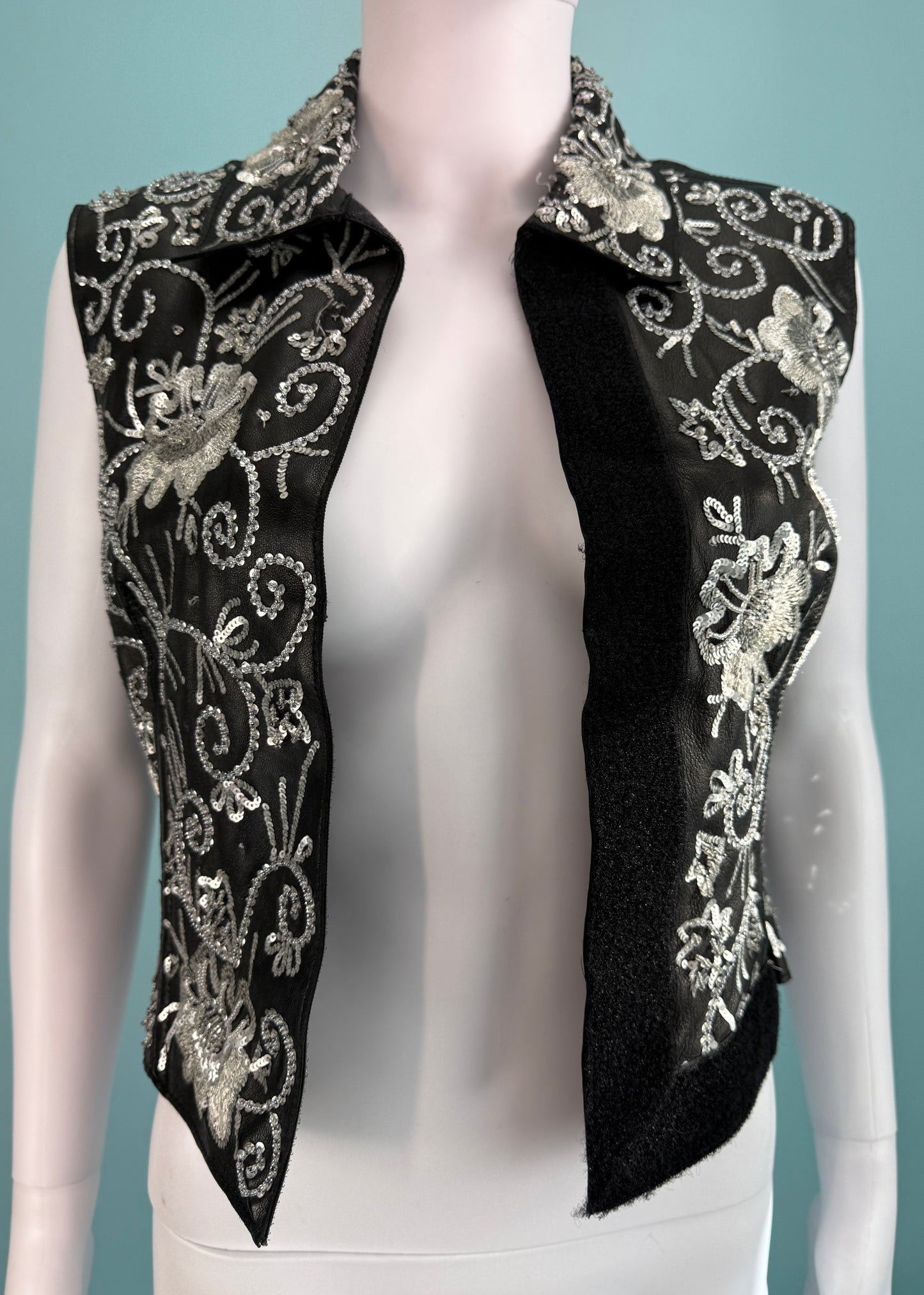 Dolce & Gabbana Fall 1999 Embellished Leather Vest Jacket