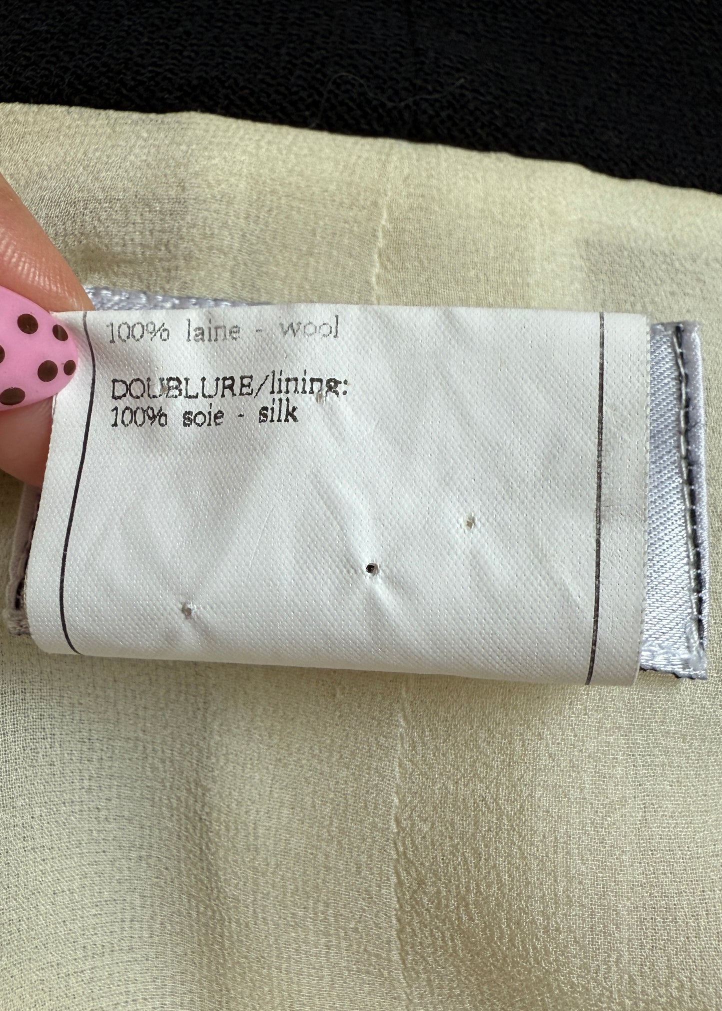 Chanel Spring 1995 Runway Cream & Black Zip Up Mini Dress