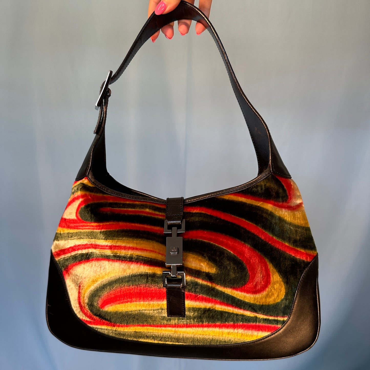 Gucci F/W 1999 Velvet Psychedelic Jackie Bag